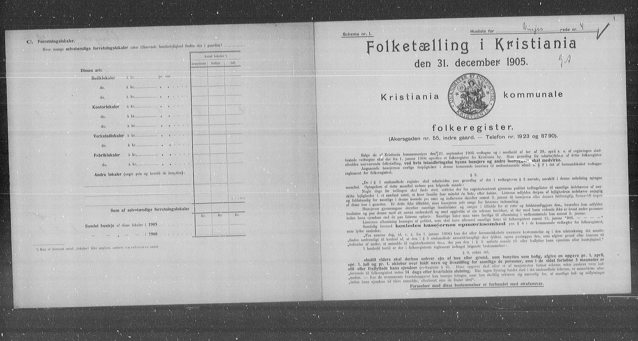 OBA, Kommunal folketelling 31.12.1905 for Kristiania kjøpstad, 1905, s. 65246