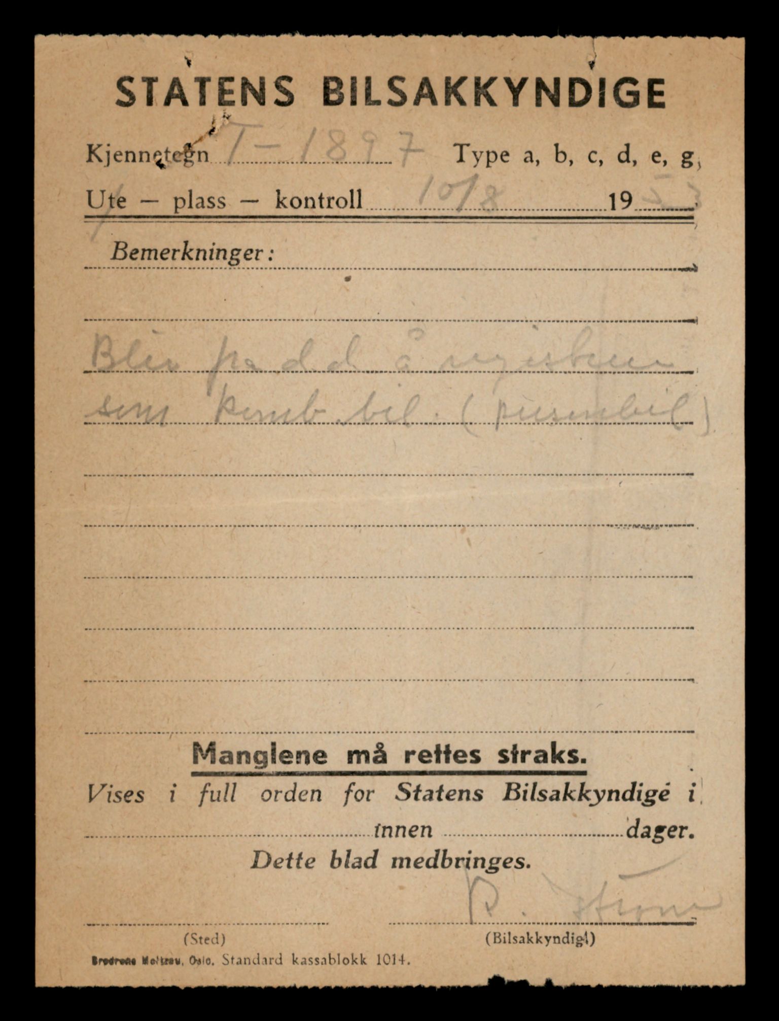 Møre og Romsdal vegkontor - Ålesund trafikkstasjon, AV/SAT-A-4099/F/Fe/L0044: Registreringskort for kjøretøy T 14205 - T 14319, 1927-1998, s. 1624