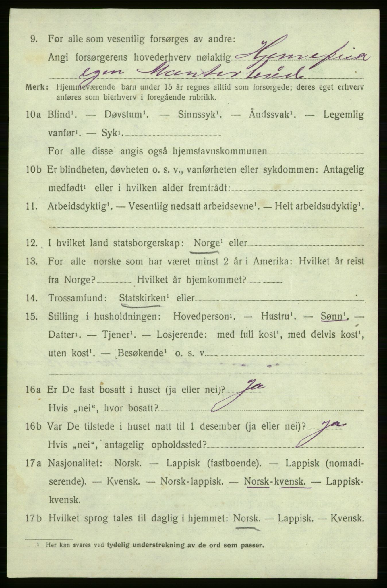 SATØ, Folketelling 1920 for 2018 Måsøy herred, 1920, s. 2613
