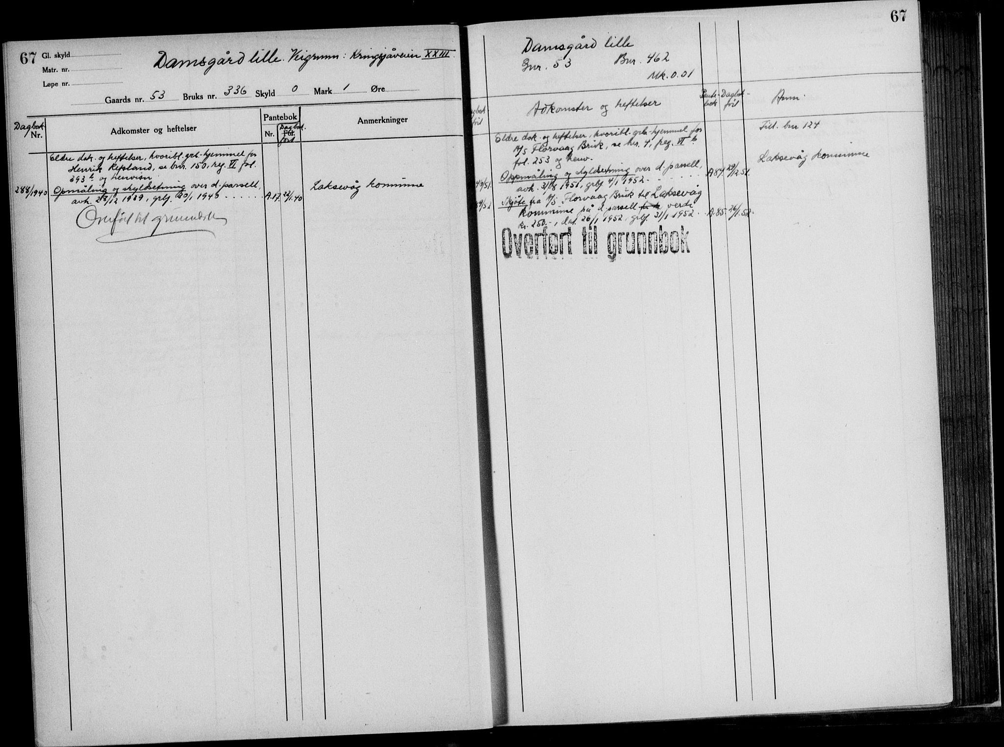 Midhordland sorenskriveri, AV/SAB-A-3001/1/G/Ga/Gab/L0117: Panteregister nr. II.A.b.117, s. 67