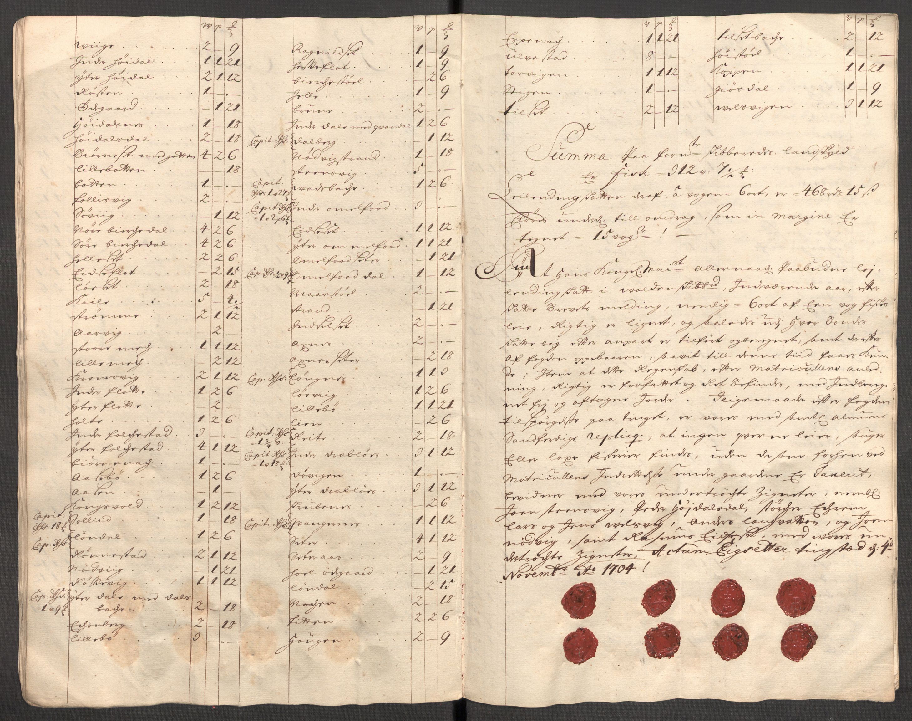 Rentekammeret inntil 1814, Reviderte regnskaper, Fogderegnskap, AV/RA-EA-4092/R54/L3560: Fogderegnskap Sunnmøre, 1704-1705, s. 22