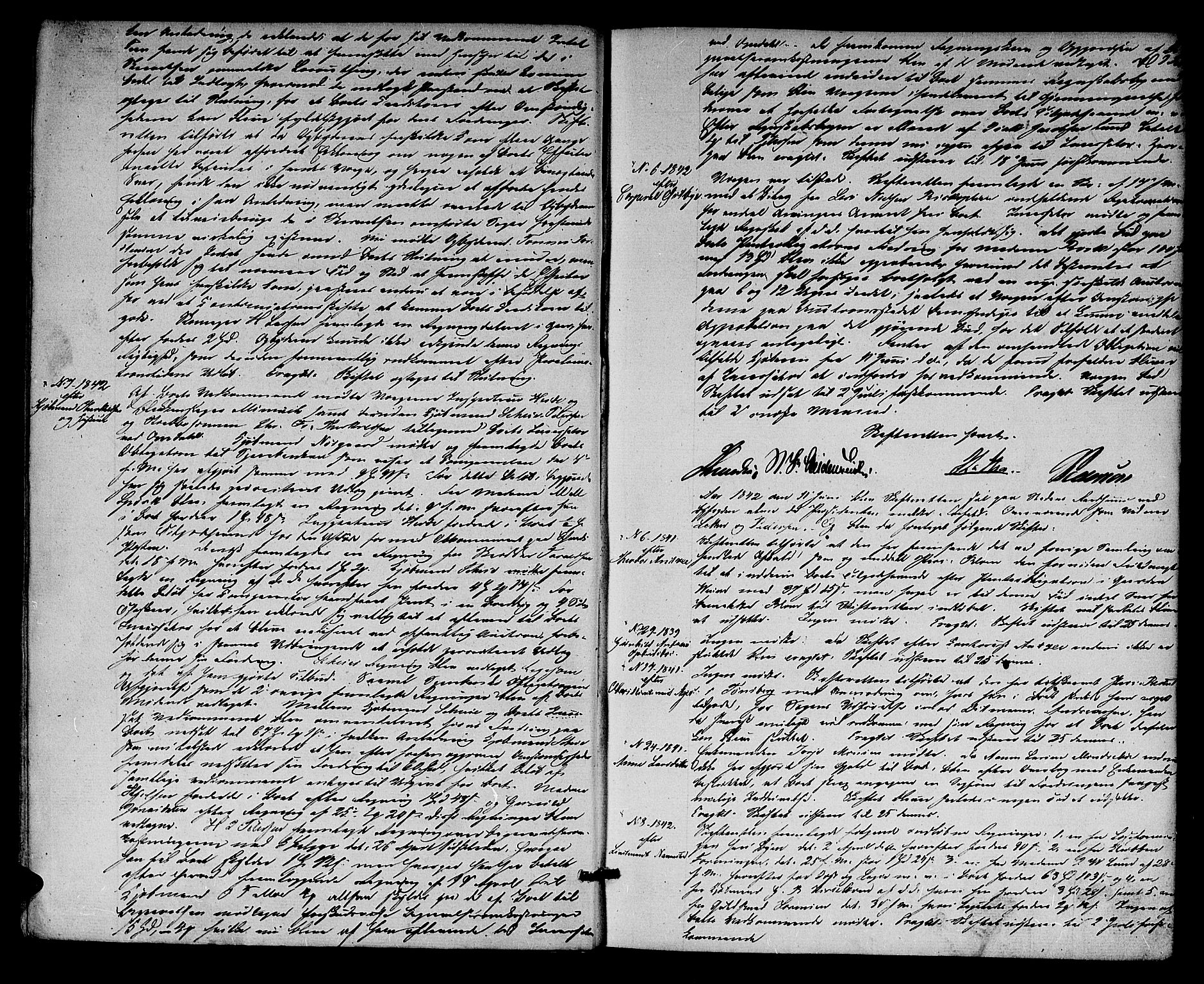 Kristiansand byrett, AV/SAK-1223-0001/H/Hc/L0023: Skifteprotokoll nr. 19, 1842-1845, s. 8b-9a