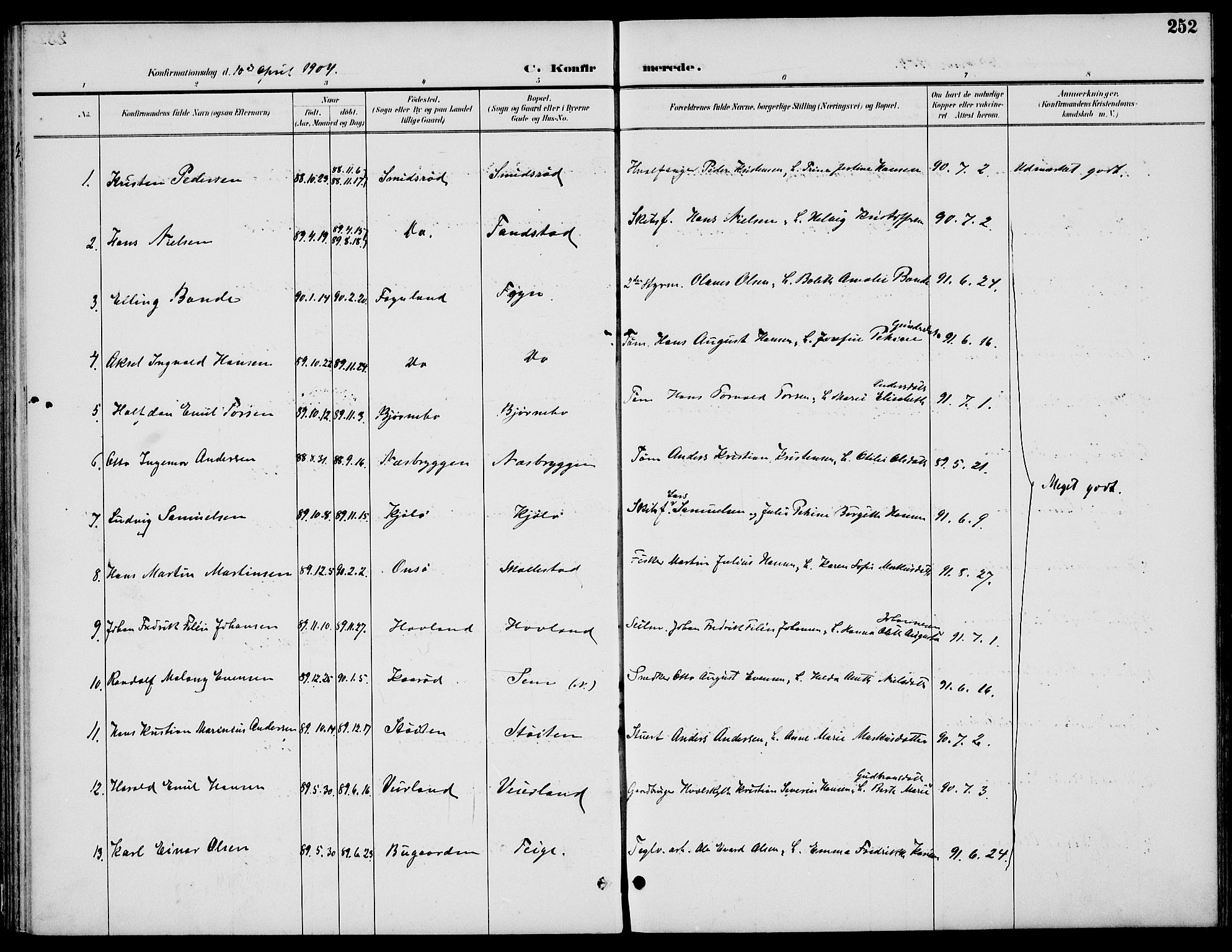 Nøtterøy kirkebøker, AV/SAKO-A-354/F/Fa/L0009: Ministerialbok nr. I 9, 1894-1907, s. 252