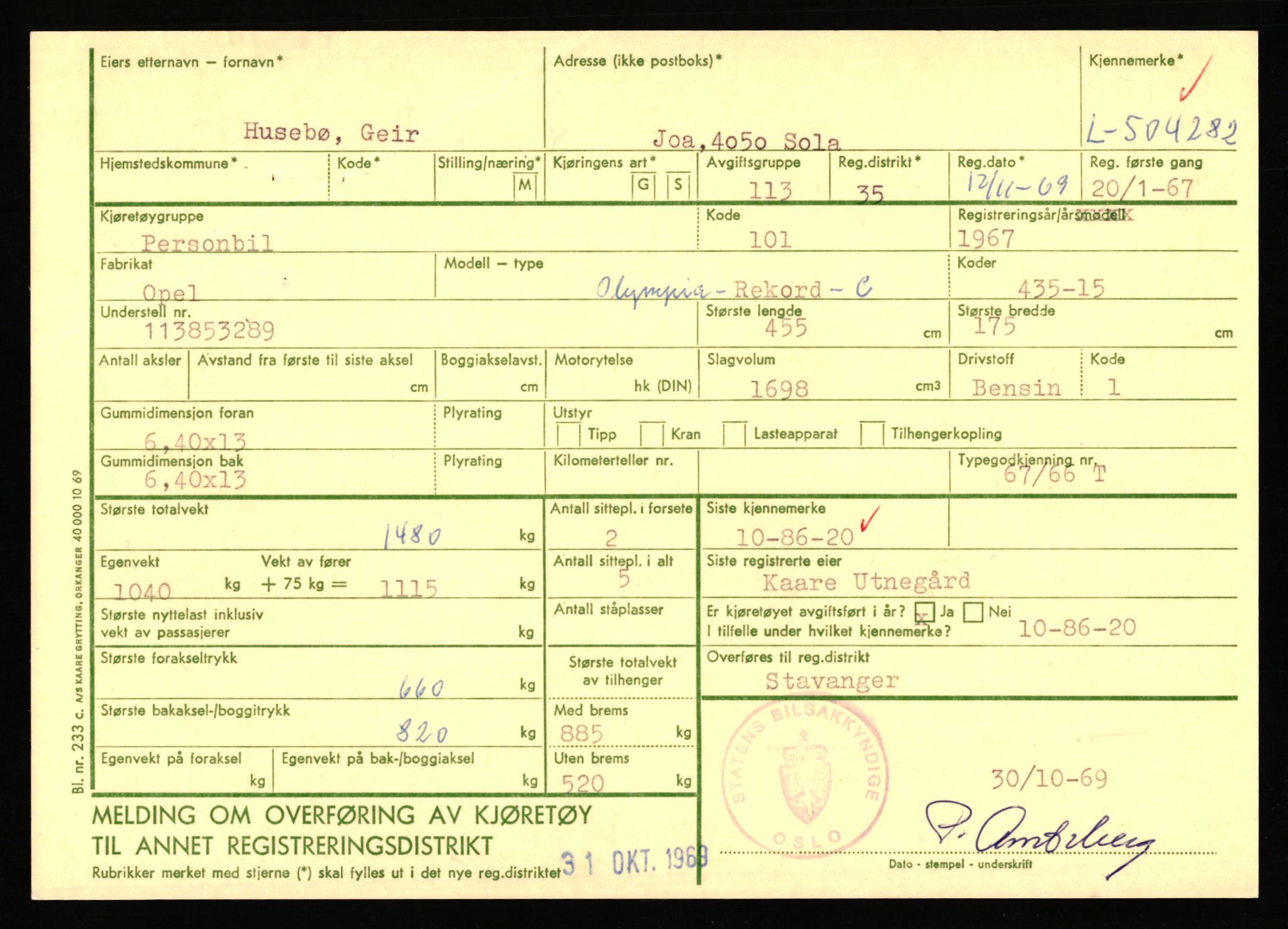 Stavanger trafikkstasjon, AV/SAST-A-101942/0/F/L0078: L-503000 - L-602908, 1930-1971, s. 803