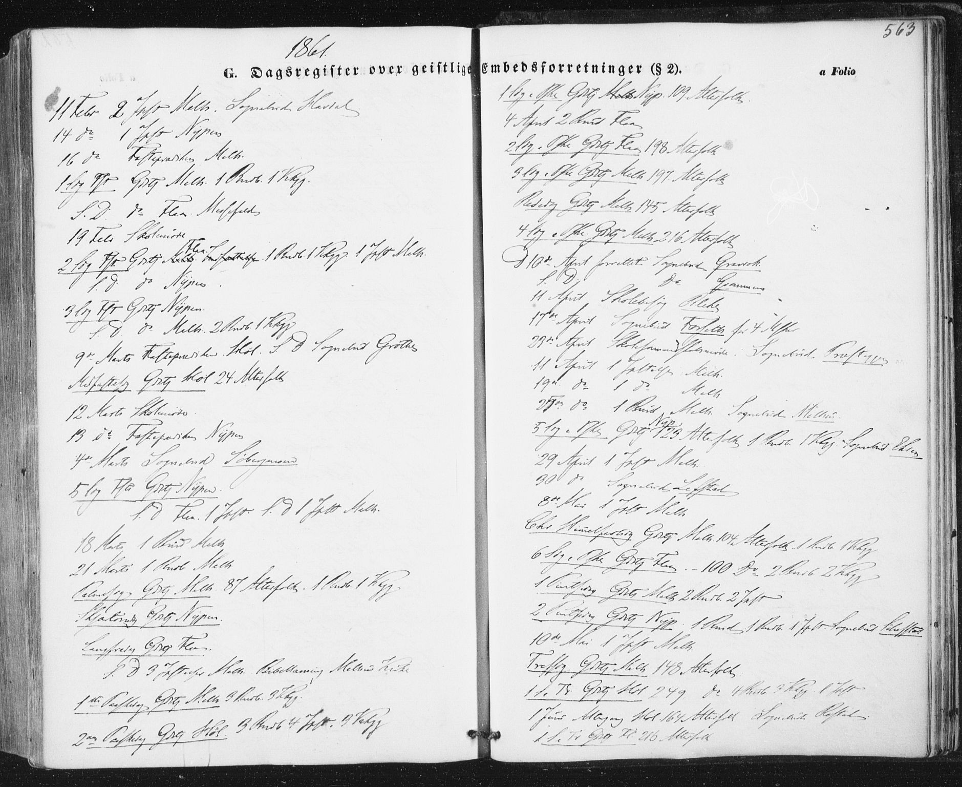Ministerialprotokoller, klokkerbøker og fødselsregistre - Sør-Trøndelag, SAT/A-1456/691/L1076: Ministerialbok nr. 691A08, 1852-1861, s. 563