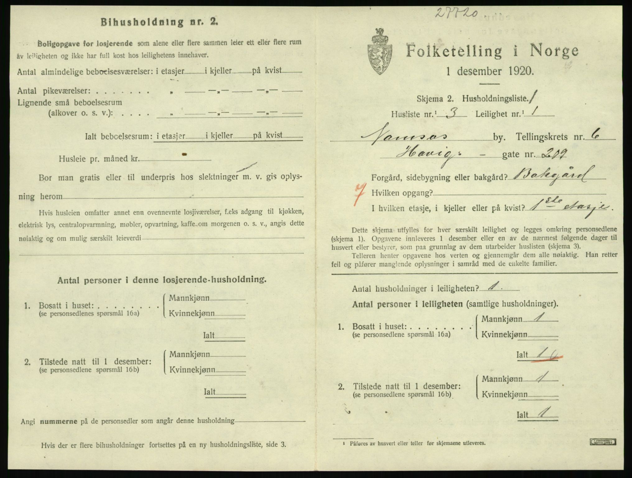 SAT, Folketelling 1920 for 1703 Namsos ladested, 1920, s. 1773
