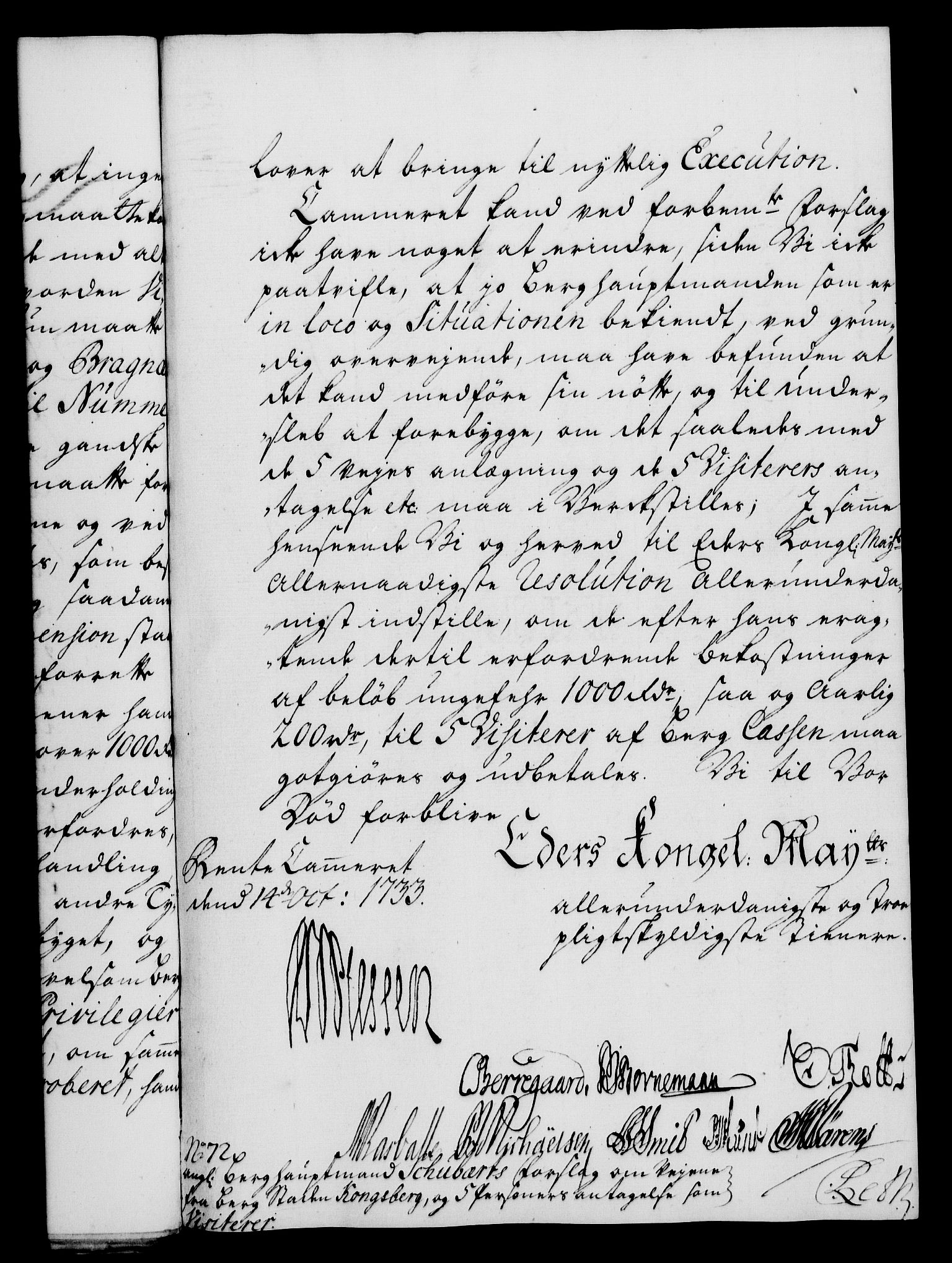 Rentekammeret, Kammerkanselliet, RA/EA-3111/G/Gf/Gfa/L0016: Norsk relasjons- og resolusjonsprotokoll (merket RK 52.16), 1733, s. 345