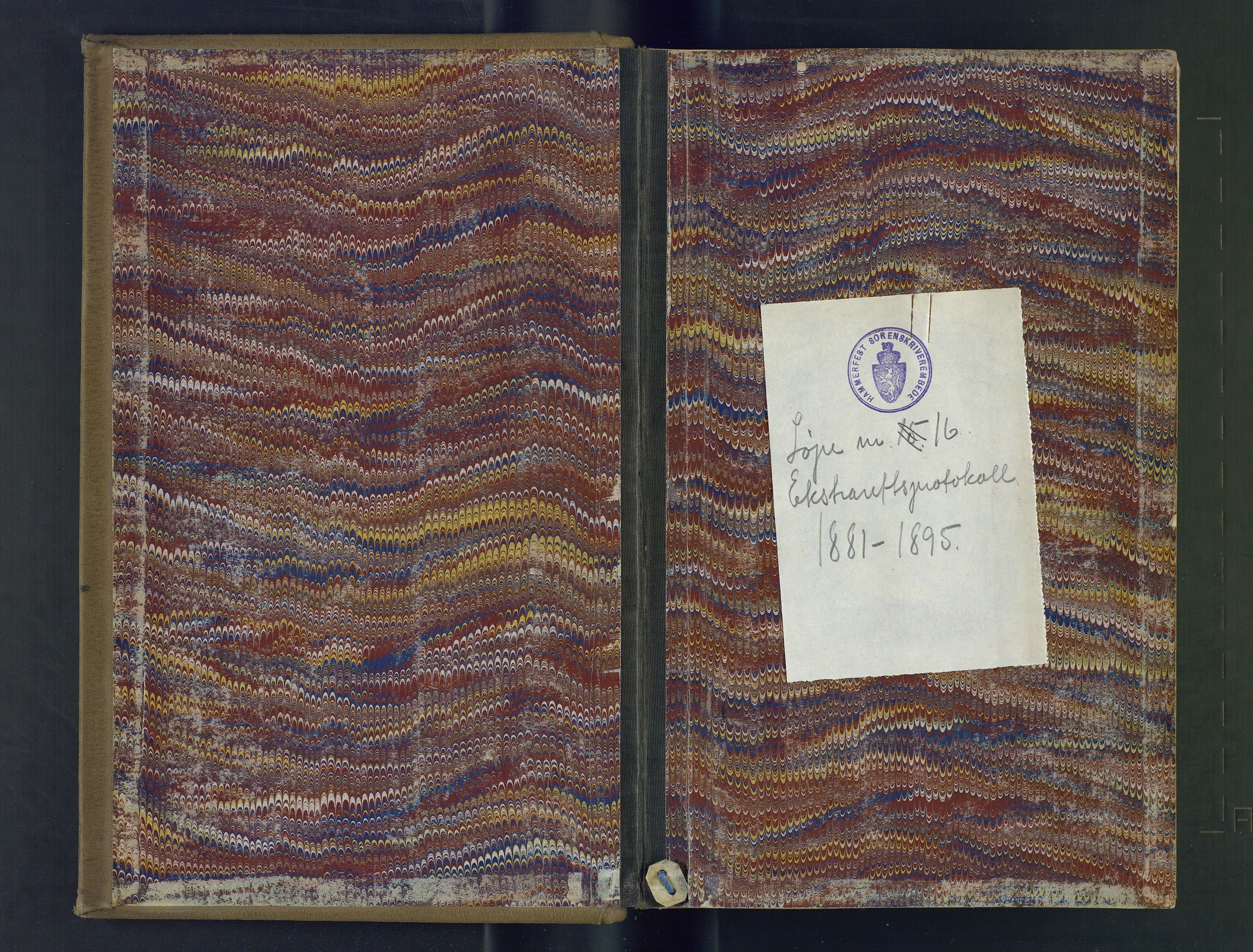 Hammerfest fogderi/sorenskriveri, AV/SATØ-S-0056/1/J/Ja/Jab/L0192: Ekstrarettsprotokoller, 1881-1895