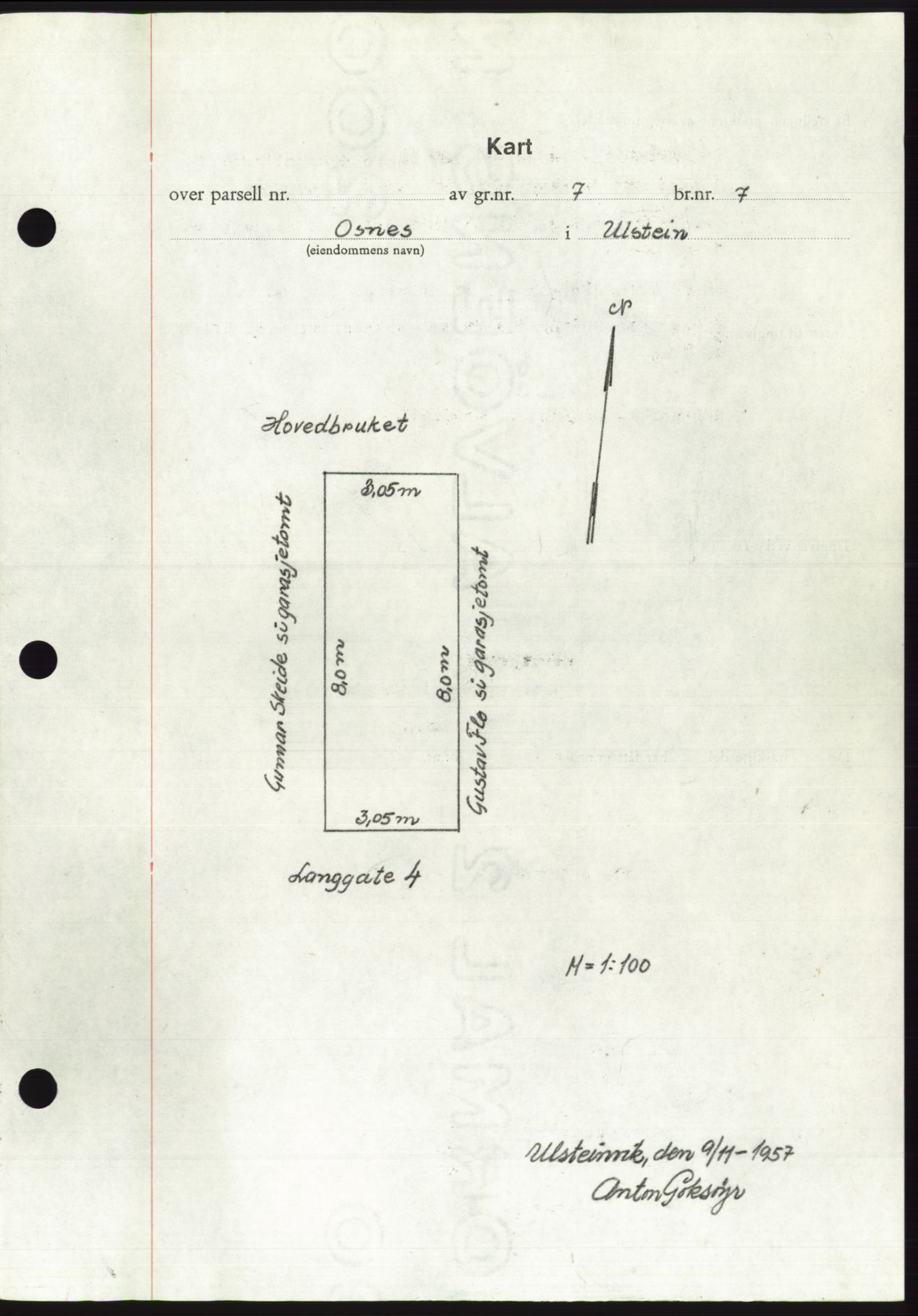 Søre Sunnmøre sorenskriveri, AV/SAT-A-4122/1/2/2C/L0108: Pantebok nr. 34A, 1957-1958, Dagboknr: 2891/1957