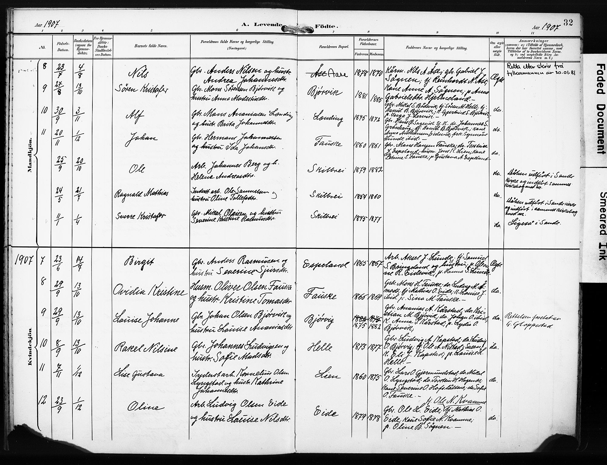 Gaular sokneprestembete, AV/SAB-A-80001/H/Haa: Ministerialbok nr. C 2, 1898-1910, s. 32
