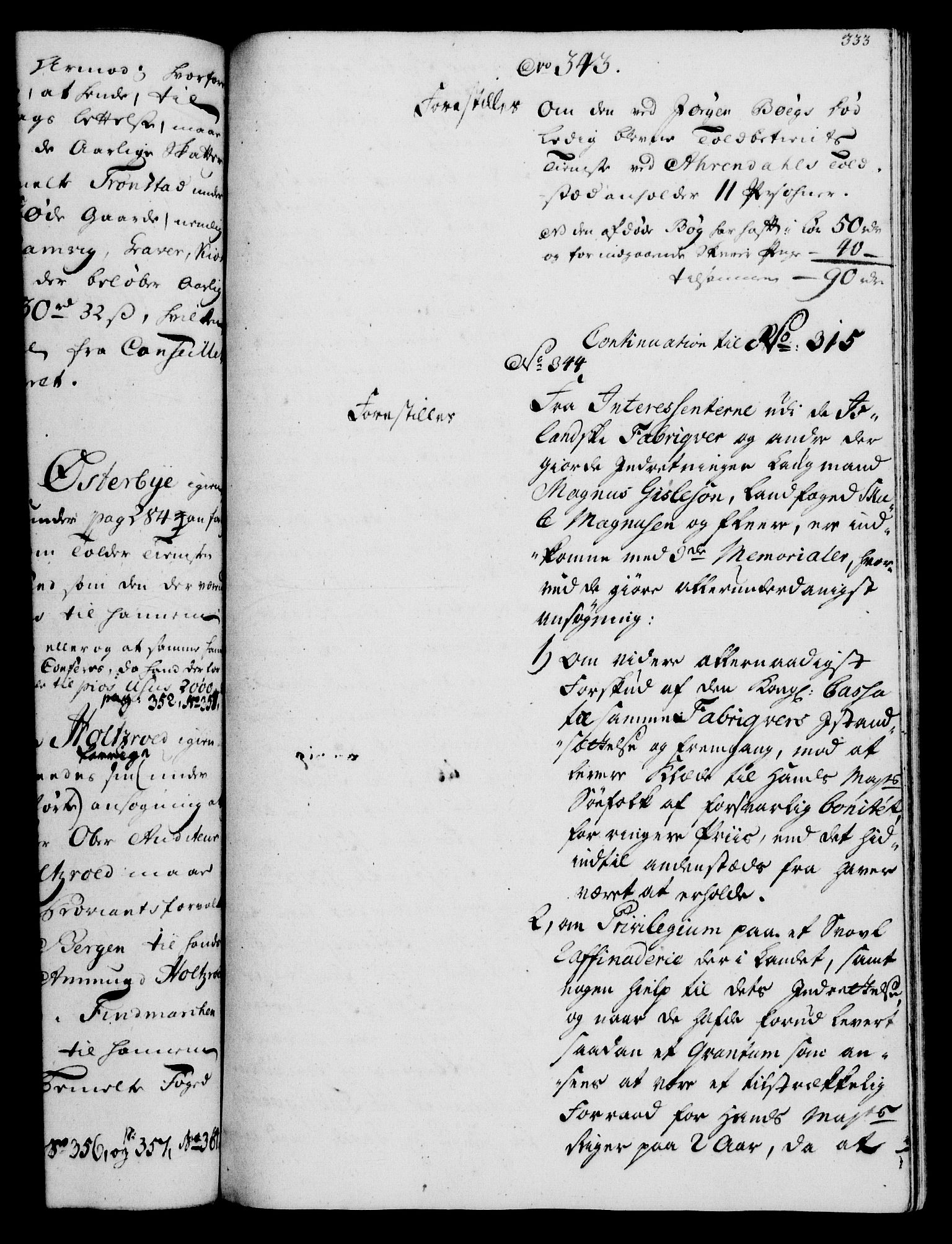 Rentekammeret, Kammerkanselliet, AV/RA-EA-3111/G/Gh/Gha/L0031: Norsk ekstraktmemorialprotokoll (merket RK 53.76), 1751-1753, s. 333