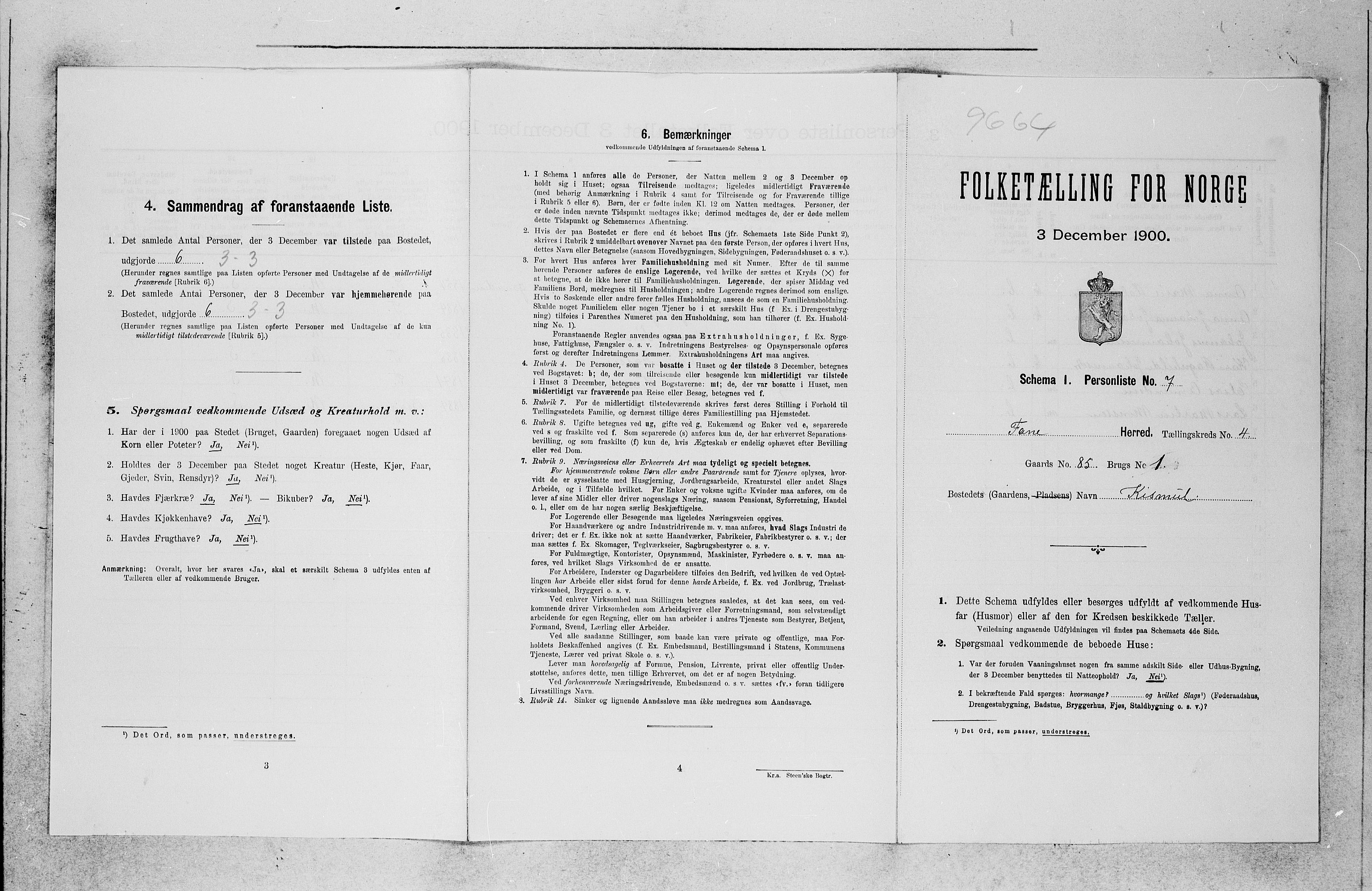 SAB, Folketelling 1900 for 1249 Fana herred, 1900, s. 323
