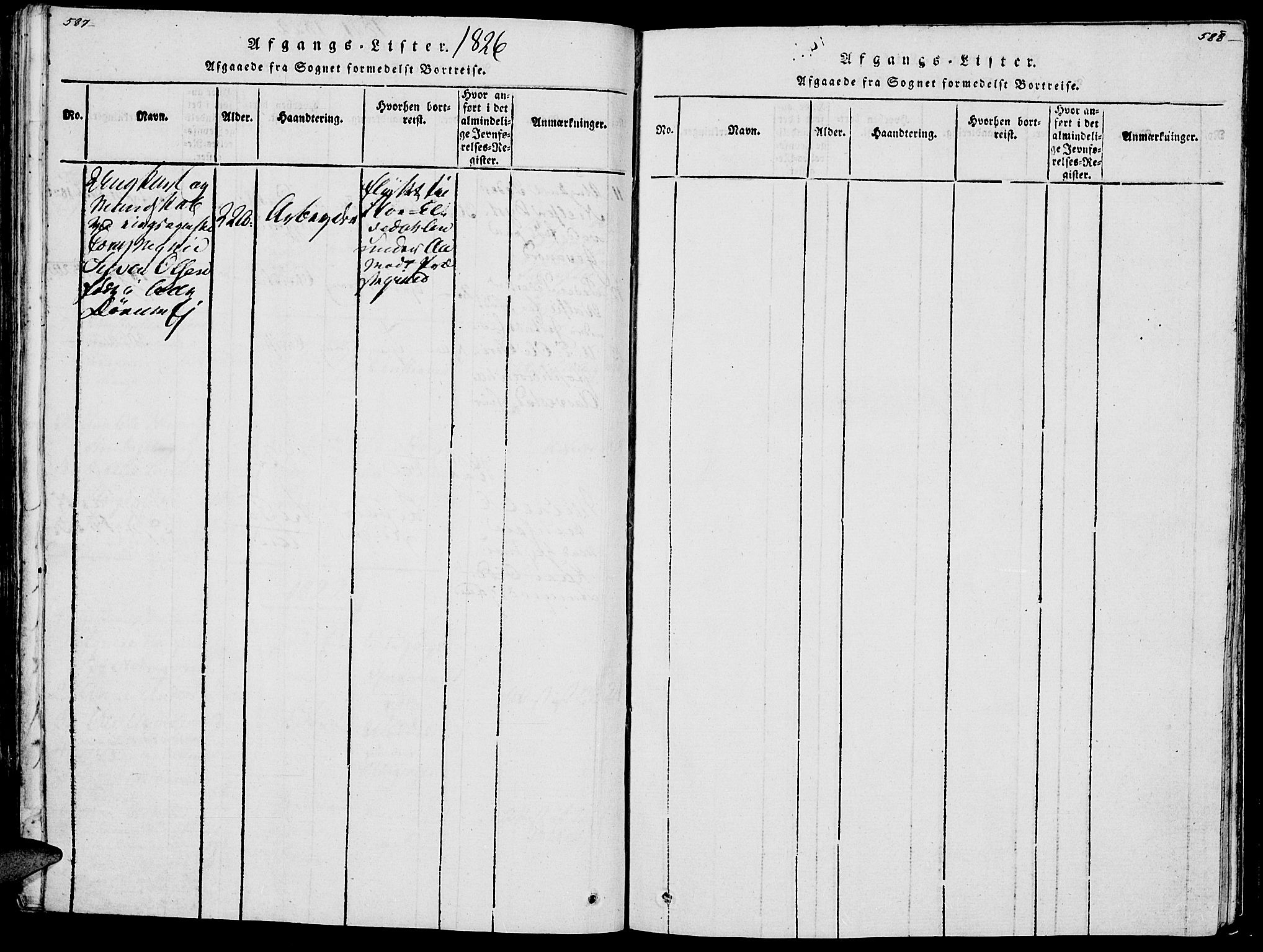 Vang prestekontor, Hedmark, AV/SAH-PREST-008/H/Ha/Haa/L0007: Ministerialbok nr. 7, 1813-1826, s. 587-588