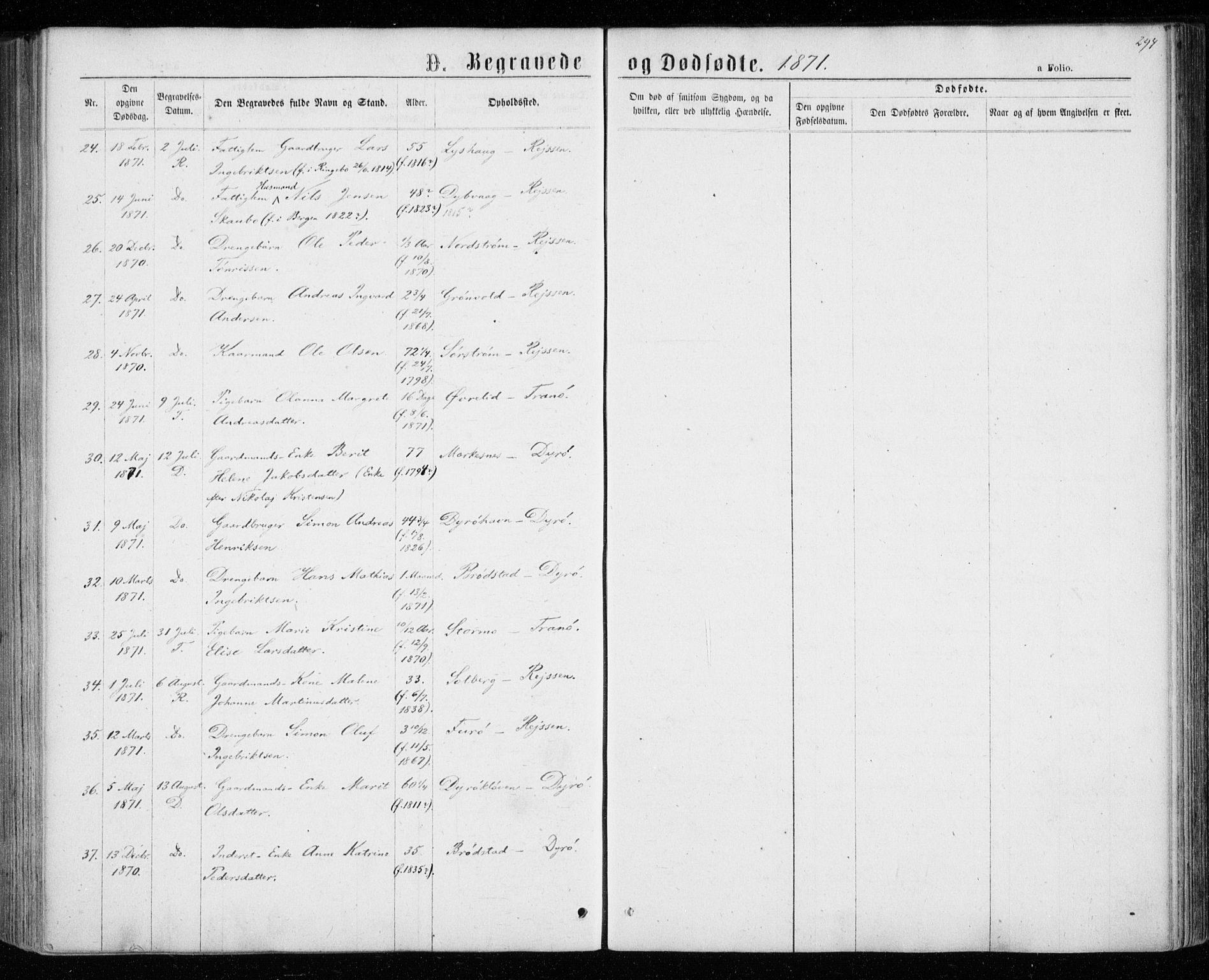 Tranøy sokneprestkontor, AV/SATØ-S-1313/I/Ia/Iaa/L0008kirke: Ministerialbok nr. 8, 1867-1877, s. 294