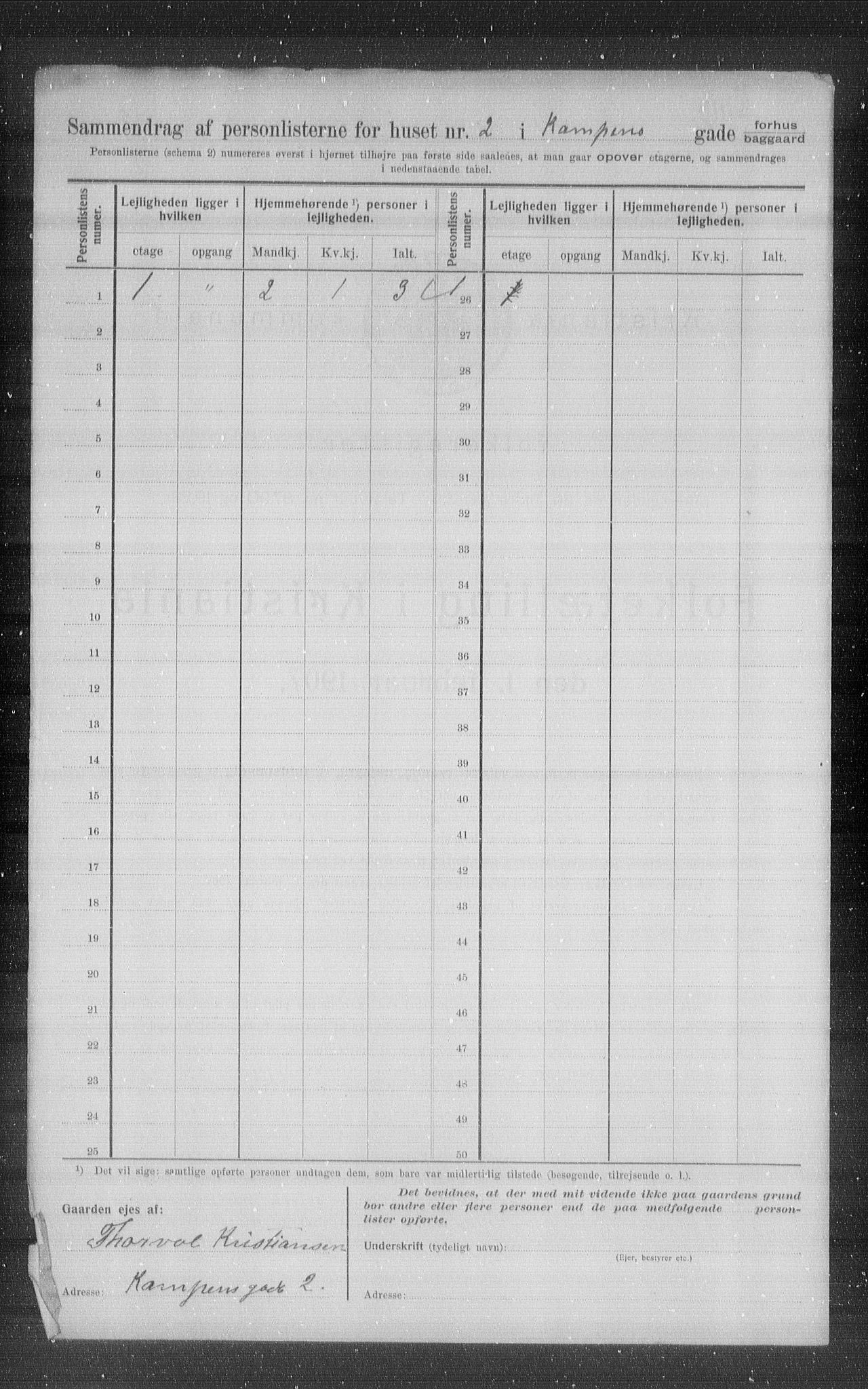 OBA, Kommunal folketelling 1.2.1907 for Kristiania kjøpstad, 1907, s. 24340