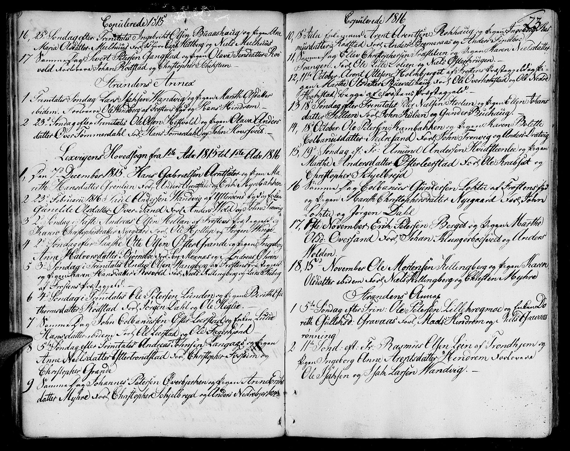Ministerialprotokoller, klokkerbøker og fødselsregistre - Nord-Trøndelag, AV/SAT-A-1458/701/L0004: Ministerialbok nr. 701A04, 1783-1816, s. 23