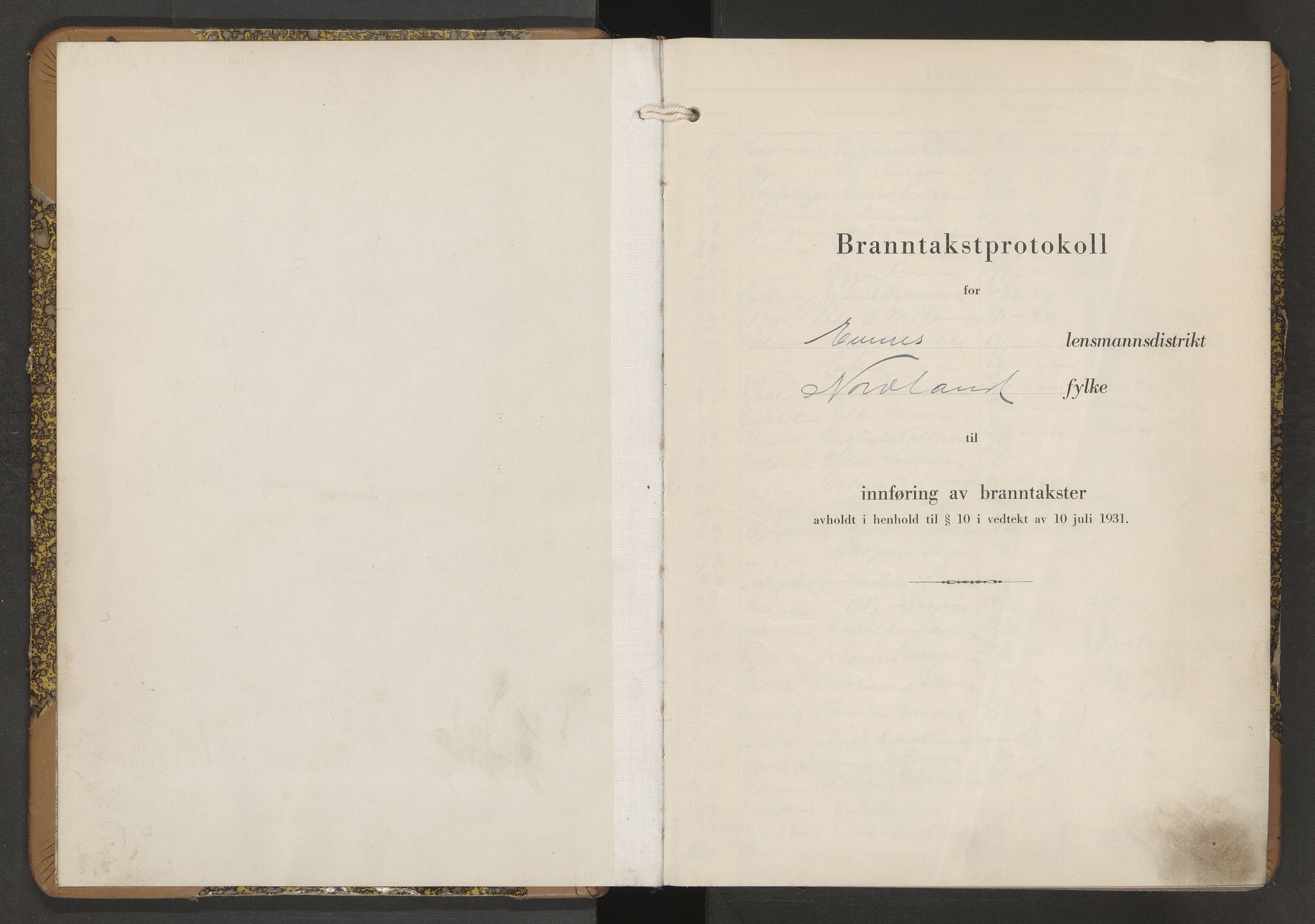 Evenes lensmannskontor, AV/SAT-A-5684/1/12/12b/L0019: Branntakstprotokoll-skjema, 1939-1944