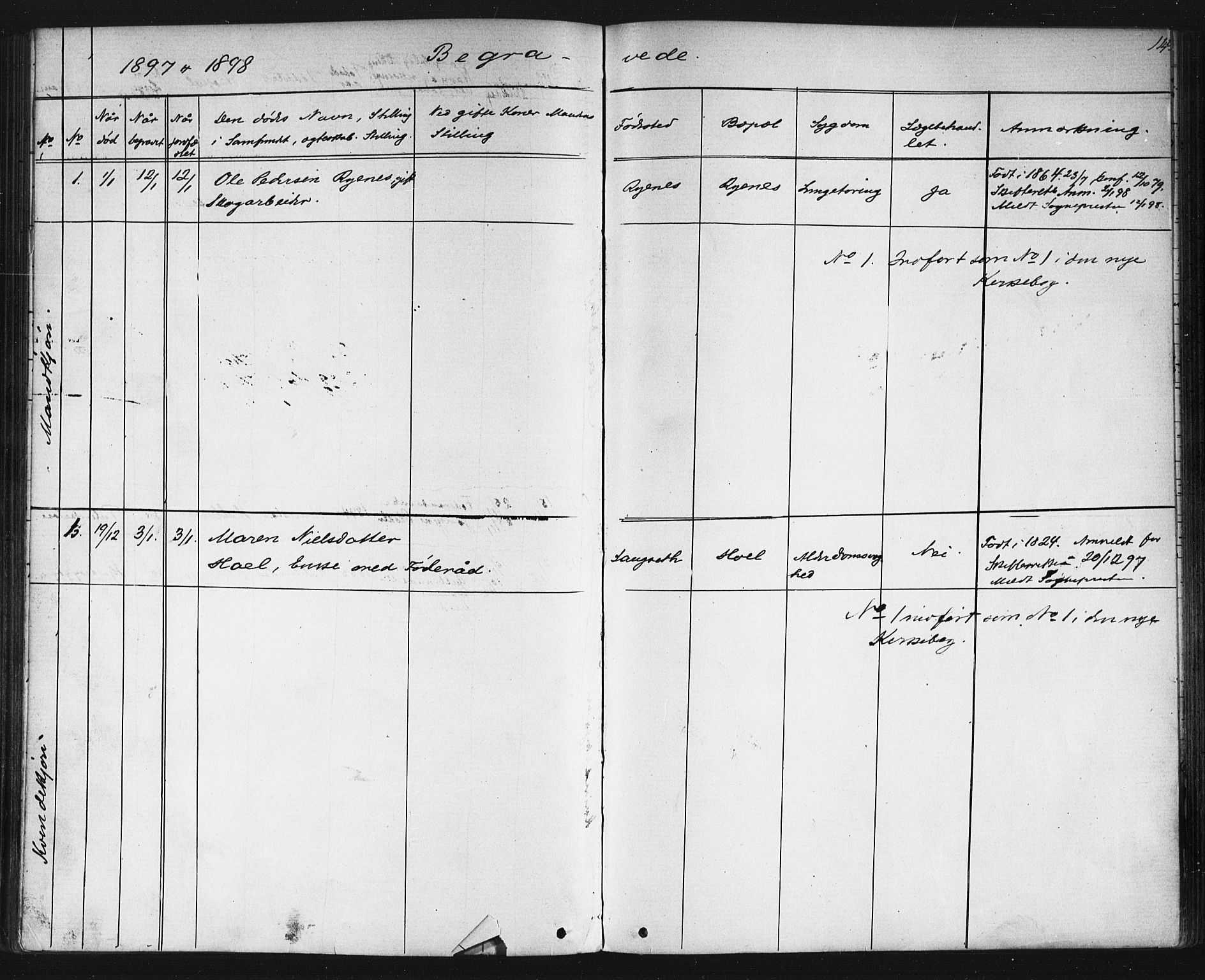 Eidsvoll prestekontor Kirkebøker, SAO/A-10888/G/Gb/L0002: Klokkerbok nr. II 2, 1877-1897, s. 114