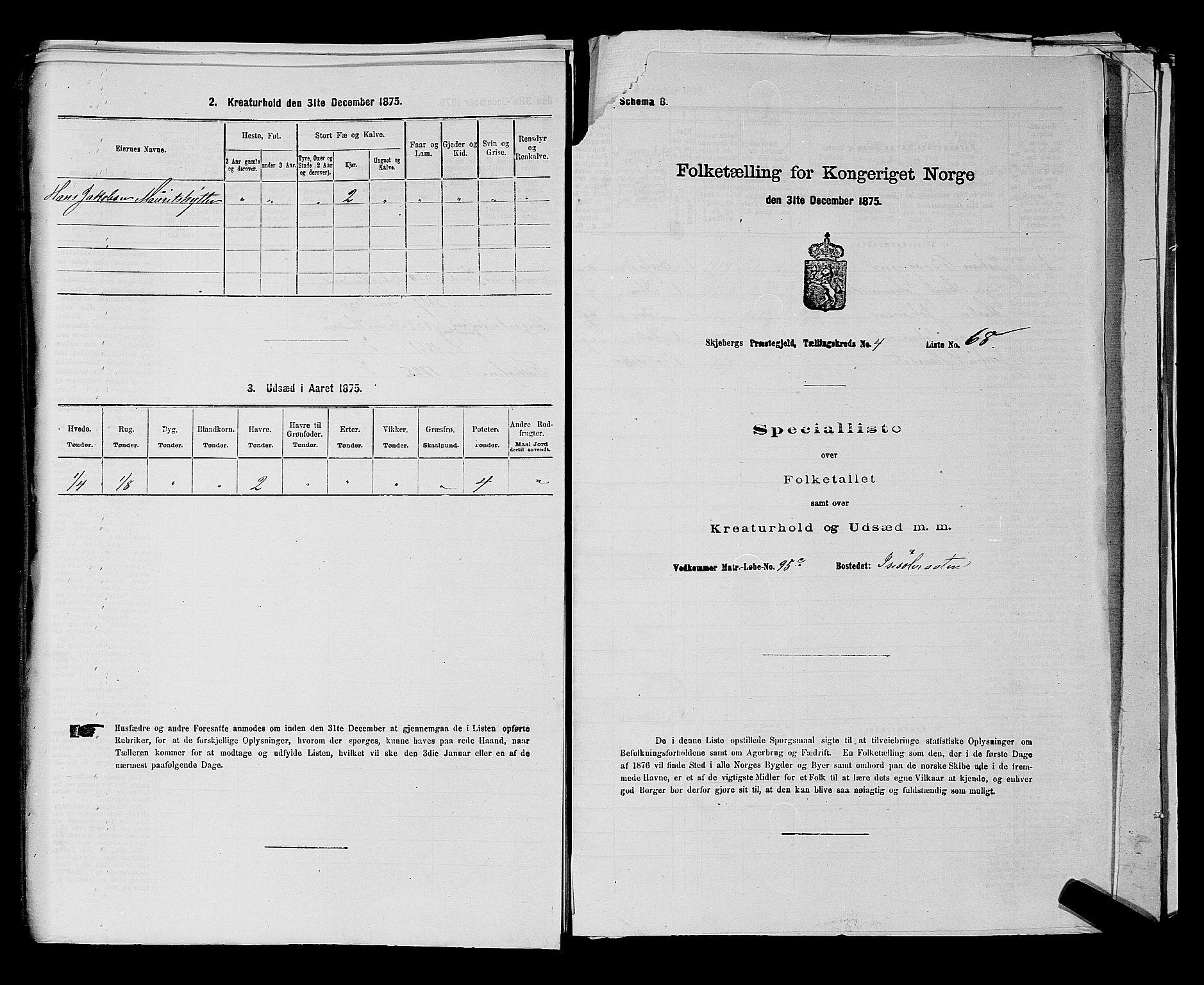 RA, Folketelling 1875 for 0115P Skjeberg prestegjeld, 1875, s. 845