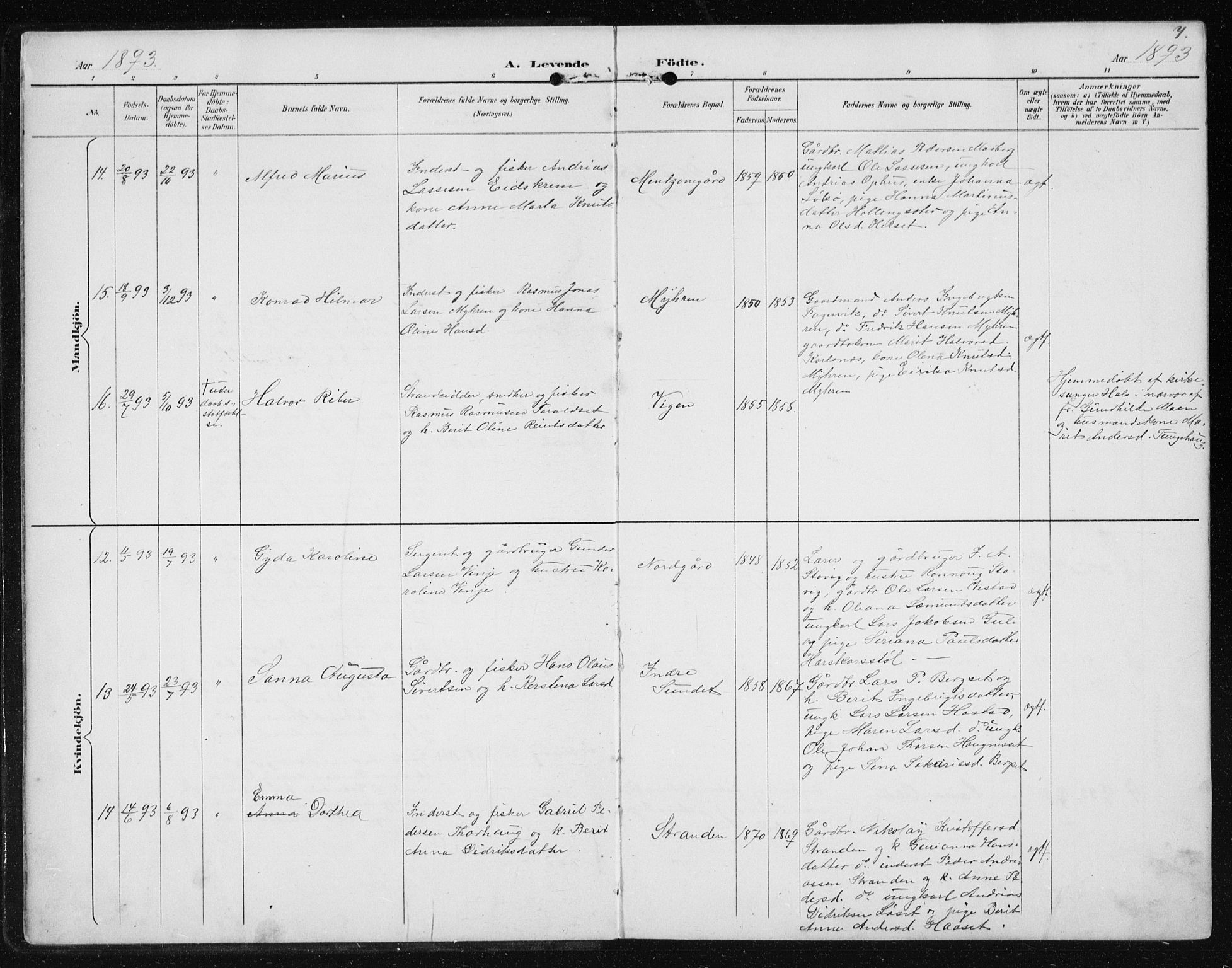 Ministerialprotokoller, klokkerbøker og fødselsregistre - Møre og Romsdal, AV/SAT-A-1454/566/L0773: Klokkerbok nr. 566C02, 1892-1909, s. 7