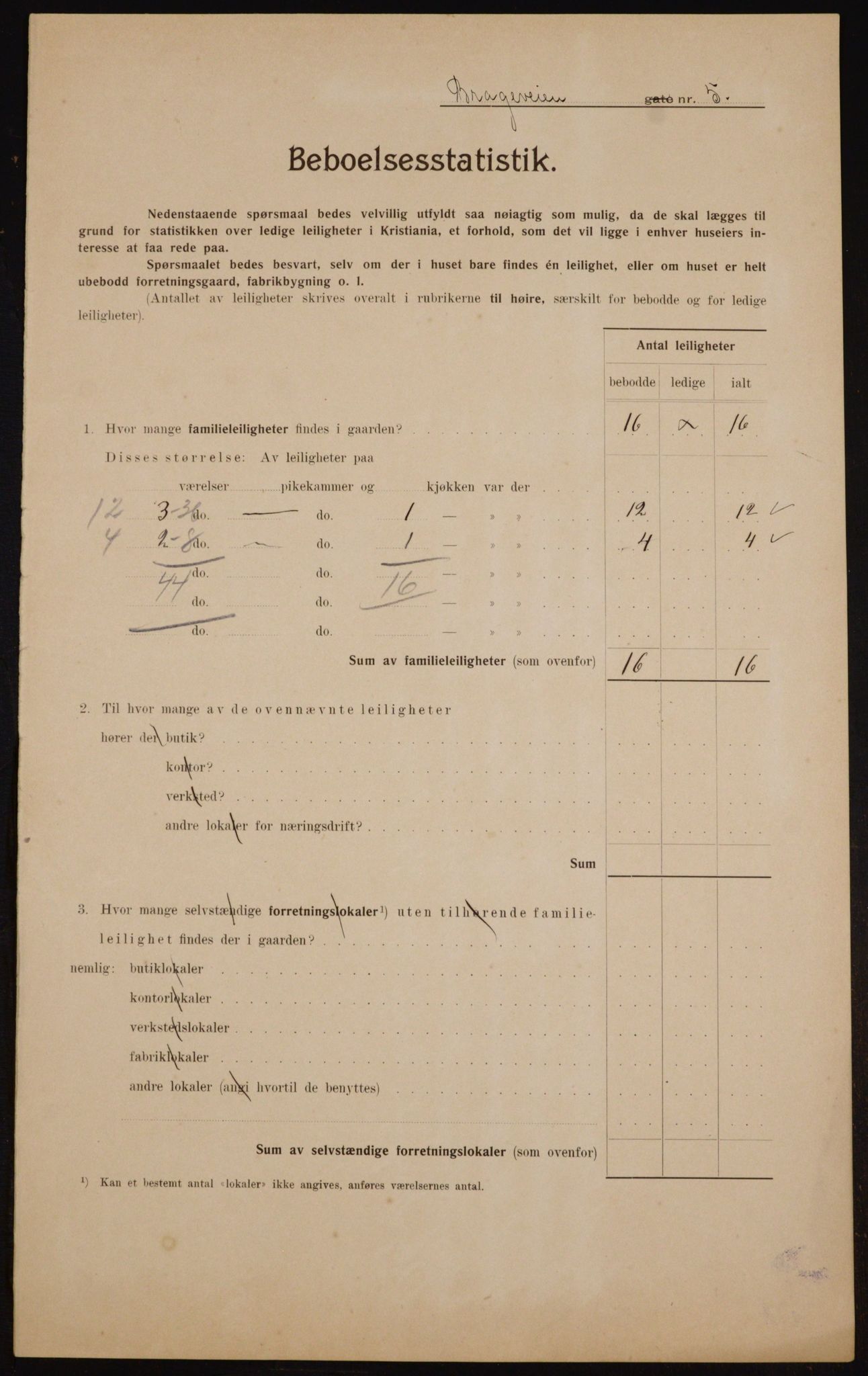 OBA, Kommunal folketelling 1.2.1910 for Kristiania, 1910, s. 7796