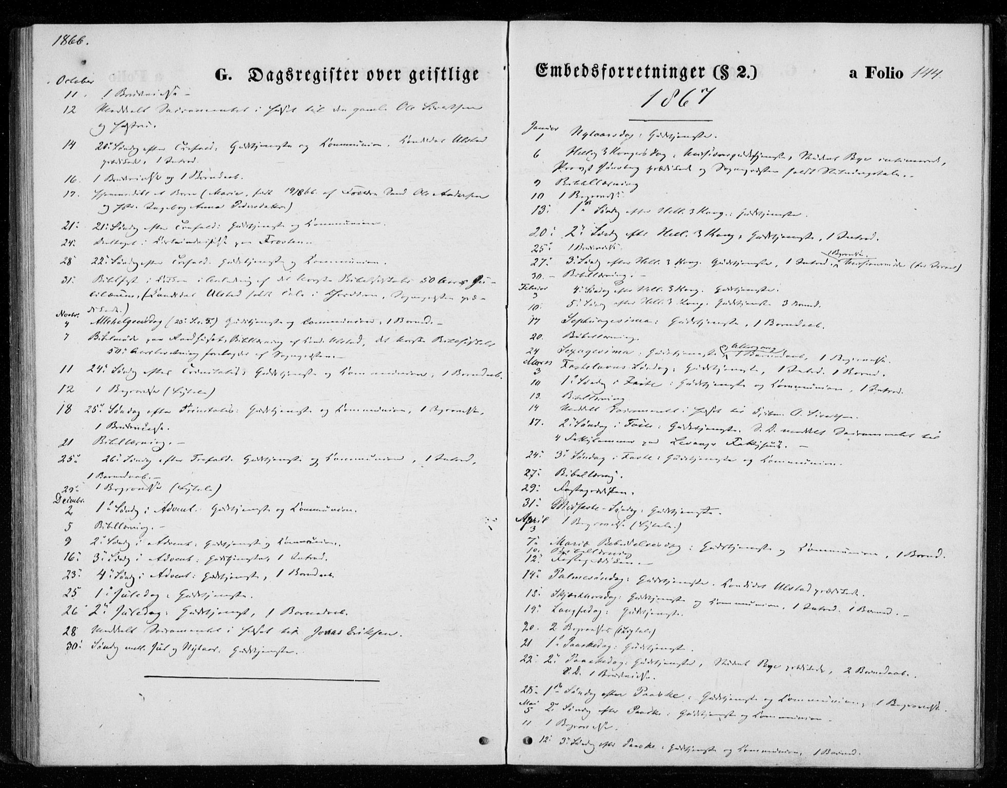 Ministerialprotokoller, klokkerbøker og fødselsregistre - Nord-Trøndelag, AV/SAT-A-1458/720/L0186: Ministerialbok nr. 720A03, 1864-1874, s. 144