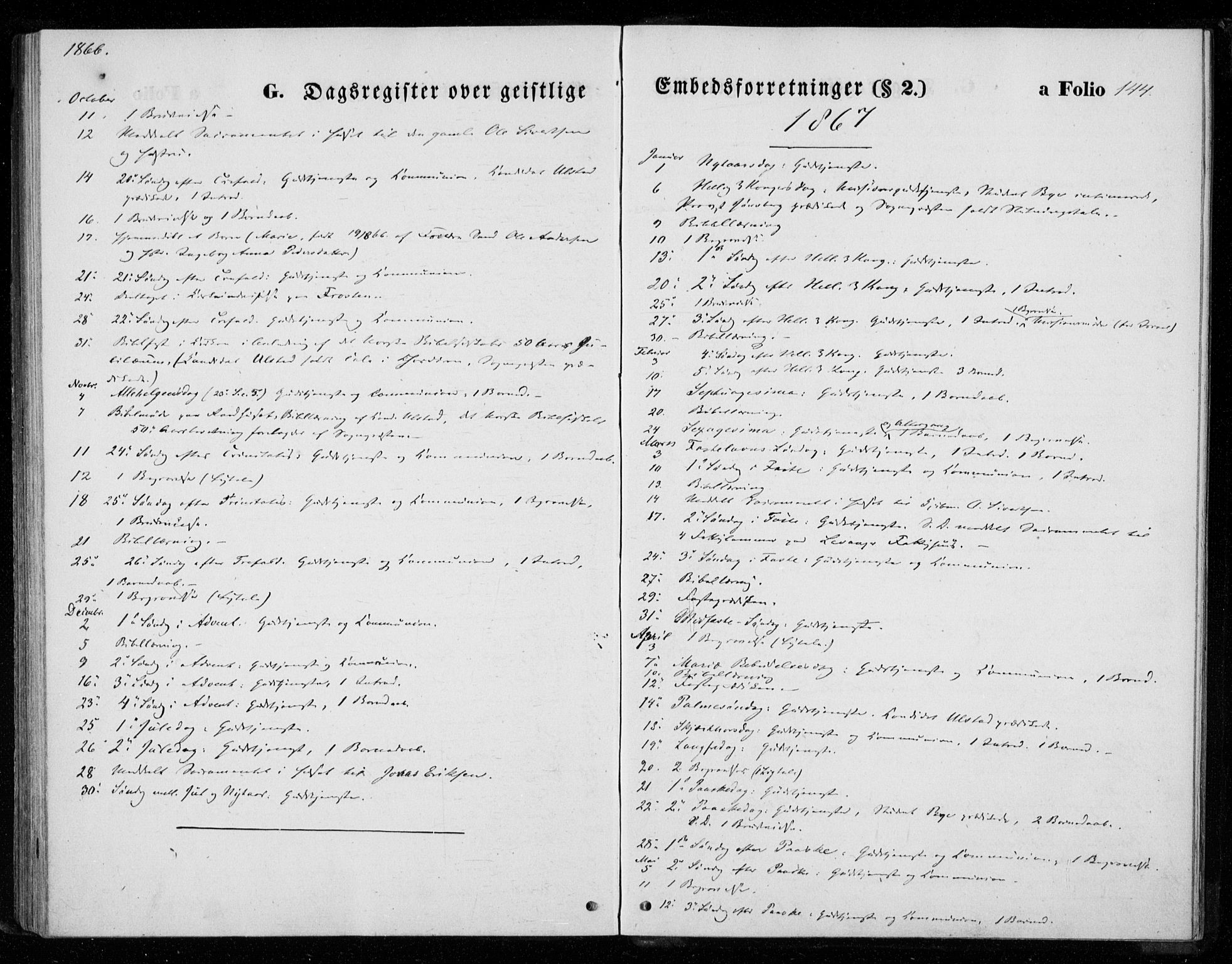 Ministerialprotokoller, klokkerbøker og fødselsregistre - Nord-Trøndelag, SAT/A-1458/720/L0186: Ministerialbok nr. 720A03, 1864-1874, s. 144