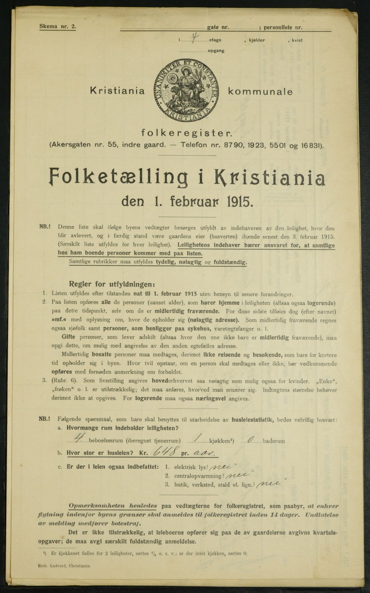 OBA, Kommunal folketelling 1.2.1915 for Kristiania, 1915, s. 74851