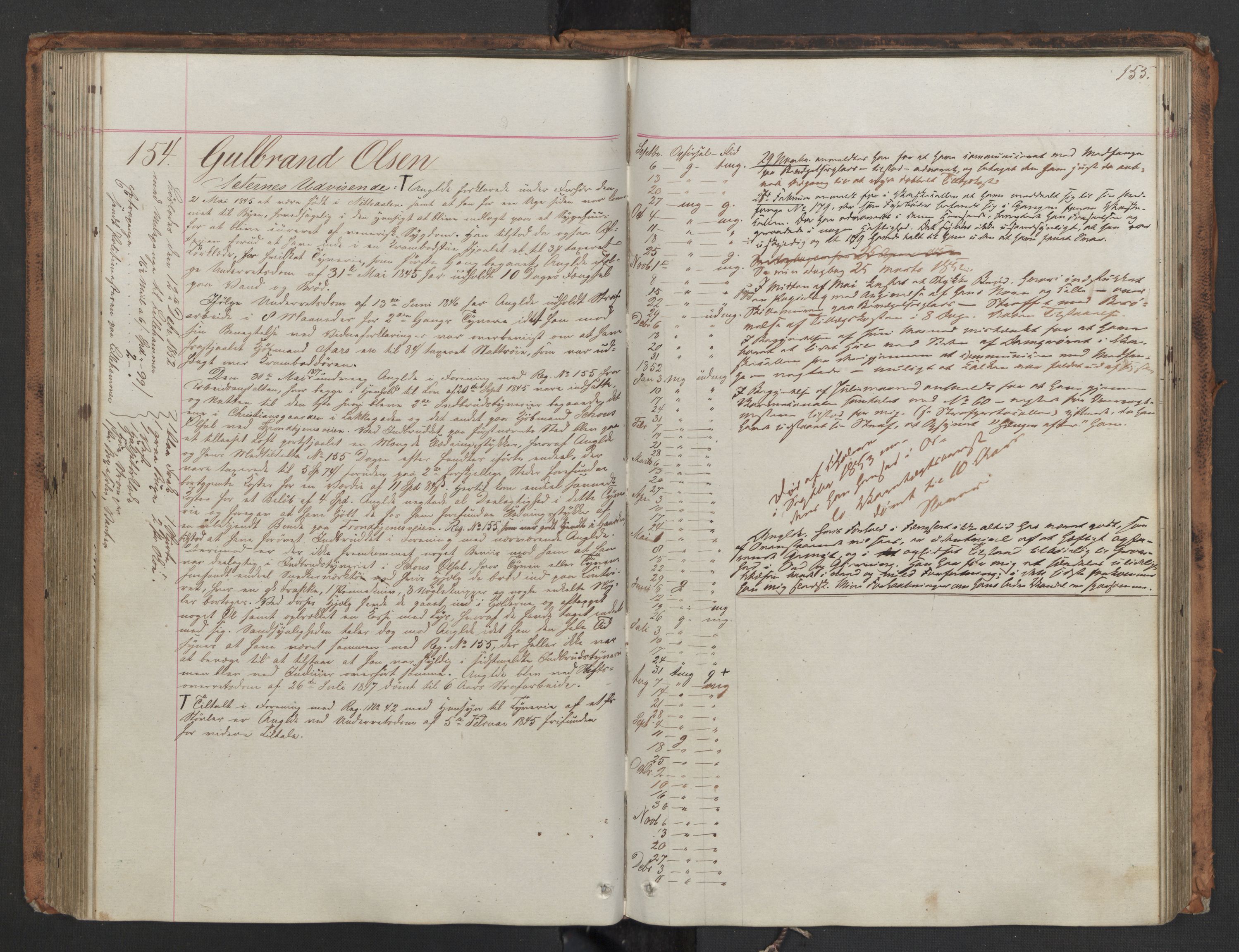 Botsfengslet, AV/RA-S-1539/D/Db/Dbb/L0001: 1a - 284a, 1851-1852, s. 155