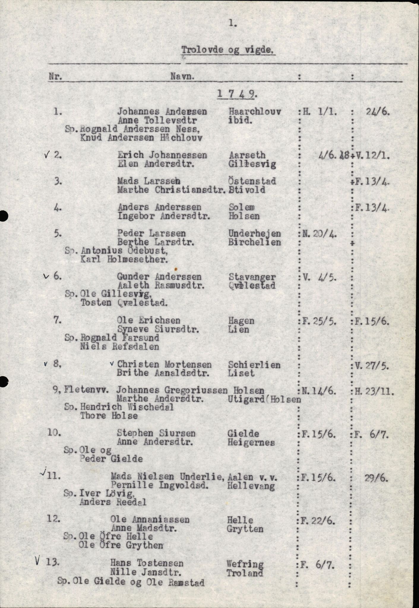 Samling av fulltekstavskrifter, SAB/FULLTEKST/B/14/0007: Førde sokneprestembete, ministerialbok nr. A 3, 1749-1764, s. 2