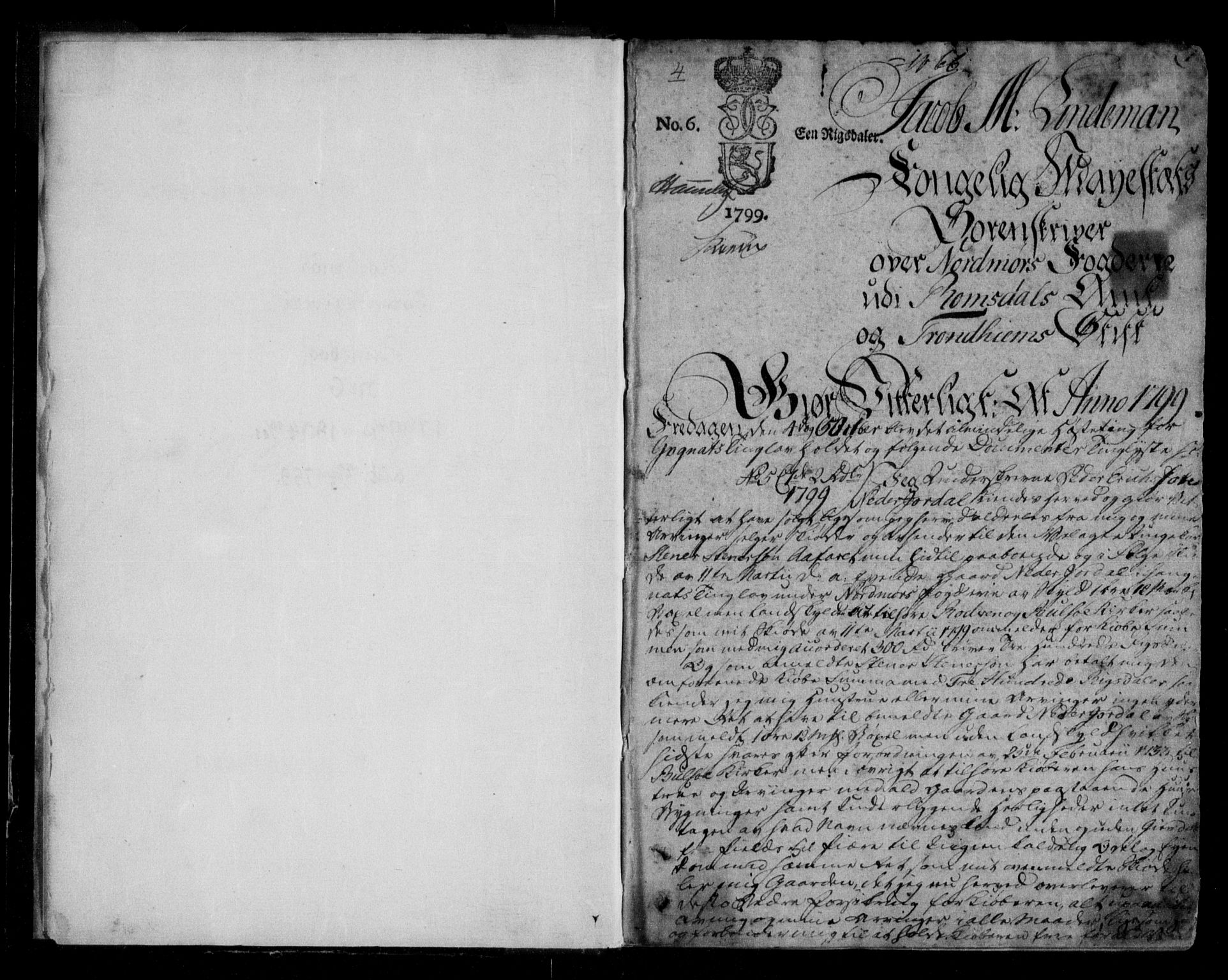 Nordmøre sorenskriveri, AV/SAT-A-4132/1/2/2Ca/L0010: Pantebok nr. 6, 1799-1804, s. 1