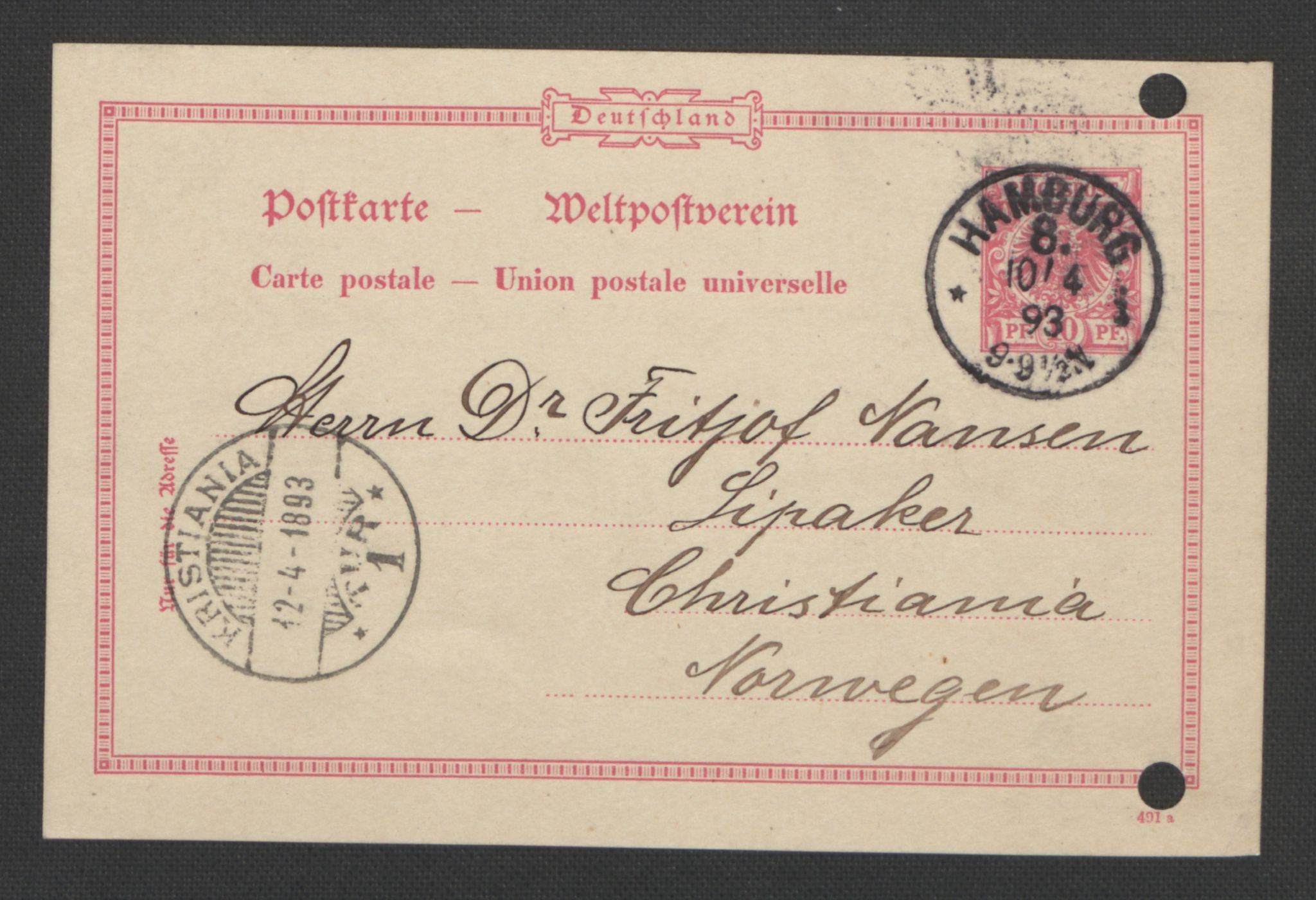 Arbeidskomitéen for Fridtjof Nansens polarekspedisjon, AV/RA-PA-0061/D/L0004: Innk. brev og telegrammer vedr. proviant og utrustning, 1892-1893, s. 587