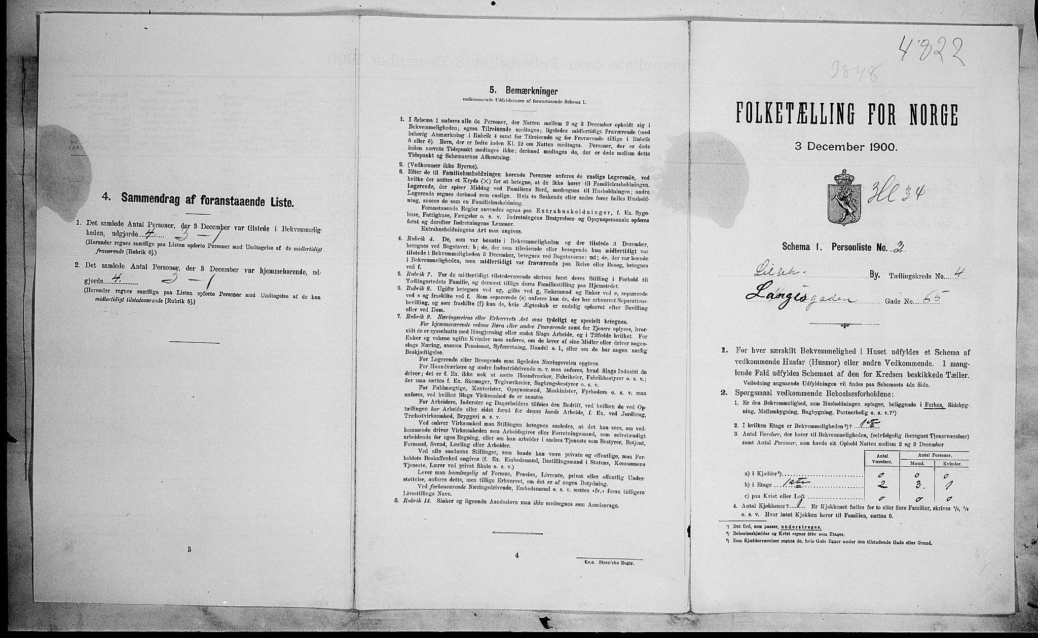 SAH, Folketelling 1900 for 0501 Lillehammer kjøpstad, 1900, s. 1829