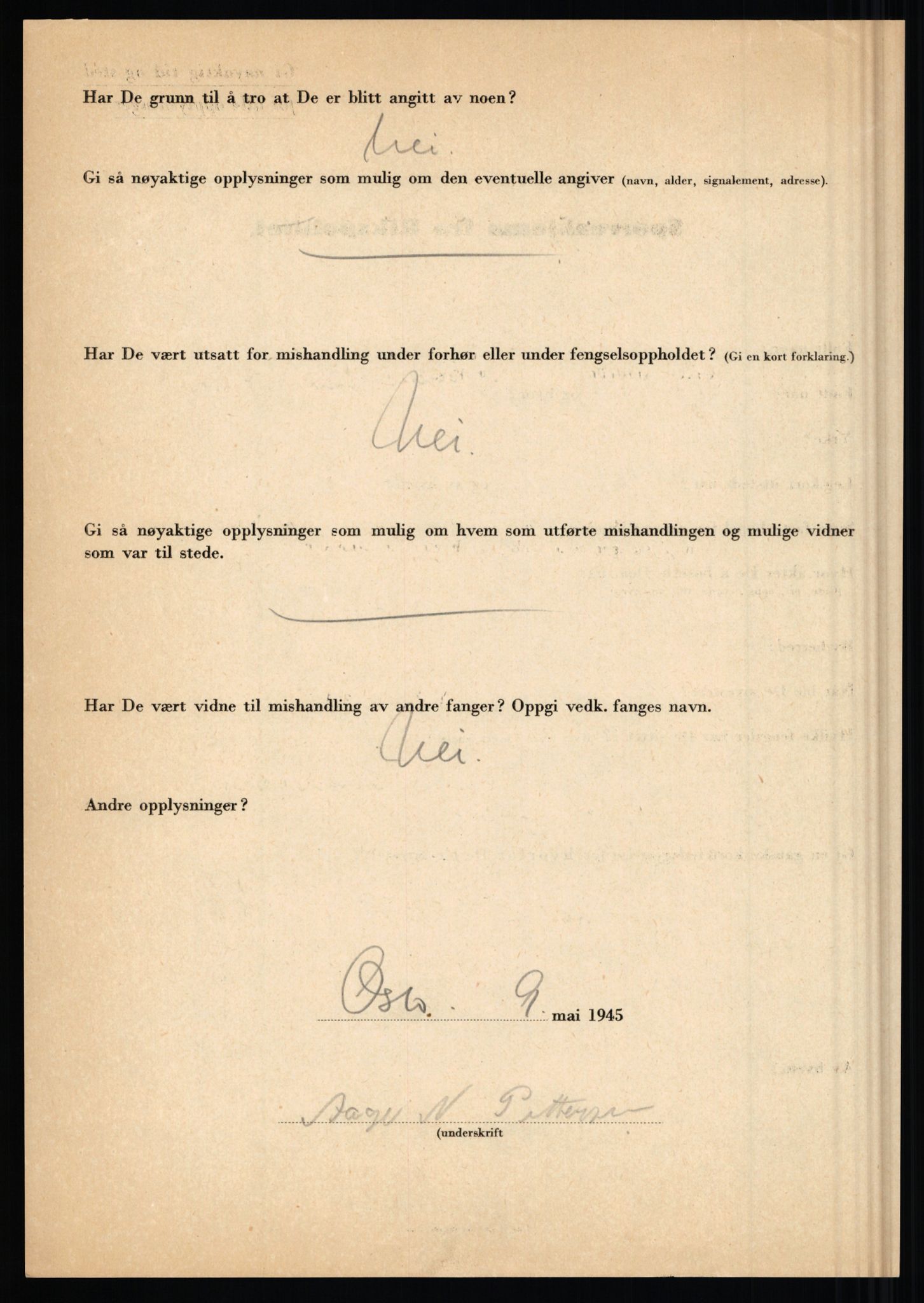 Rikspolitisjefen, AV/RA-S-1560/L/L0014: Pettersen, Aksel - Savosnick, Ernst, 1940-1945, s. 164