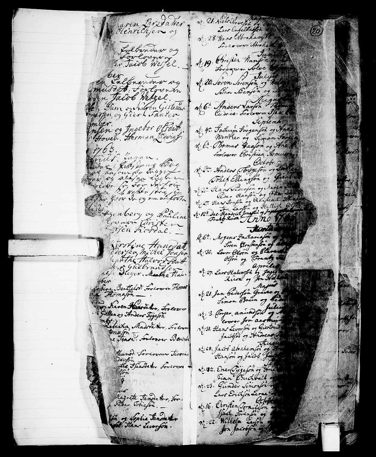 Skien kirkebøker, AV/SAKO-A-302/G/Ga/L0001: Klokkerbok nr. 1, 1756-1791, s. 20