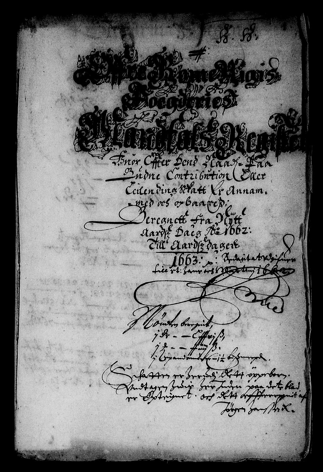 Rentekammeret inntil 1814, Reviderte regnskaper, Stiftamtstueregnskaper, Landkommissariatet på Akershus og Akershus stiftamt, AV/RA-EA-5869/R/Ra/L0010: Landkommissariatet på Akershus, 1662