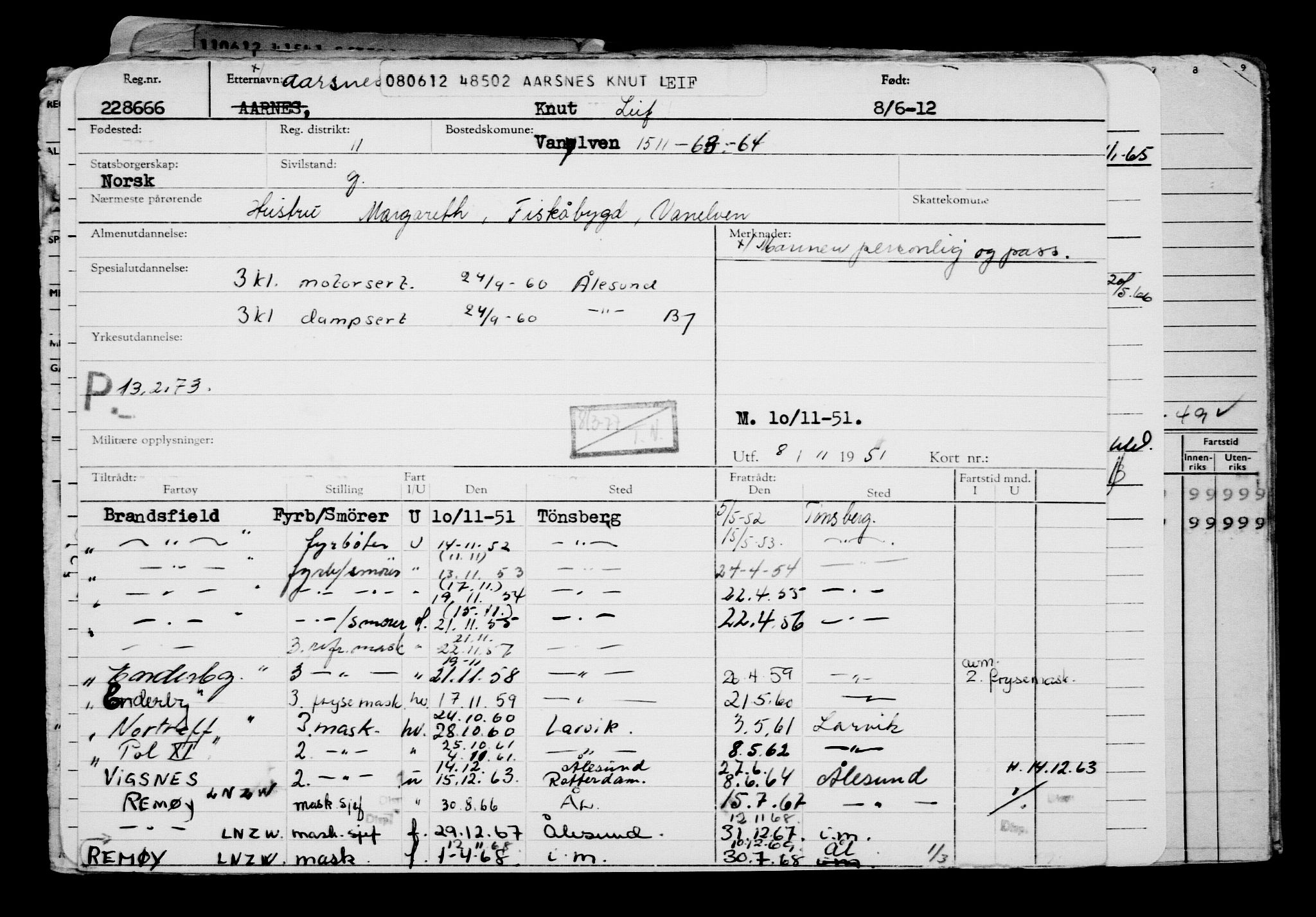 Direktoratet for sjømenn, AV/RA-S-3545/G/Gb/L0105: Hovedkort, 1912, s. 135