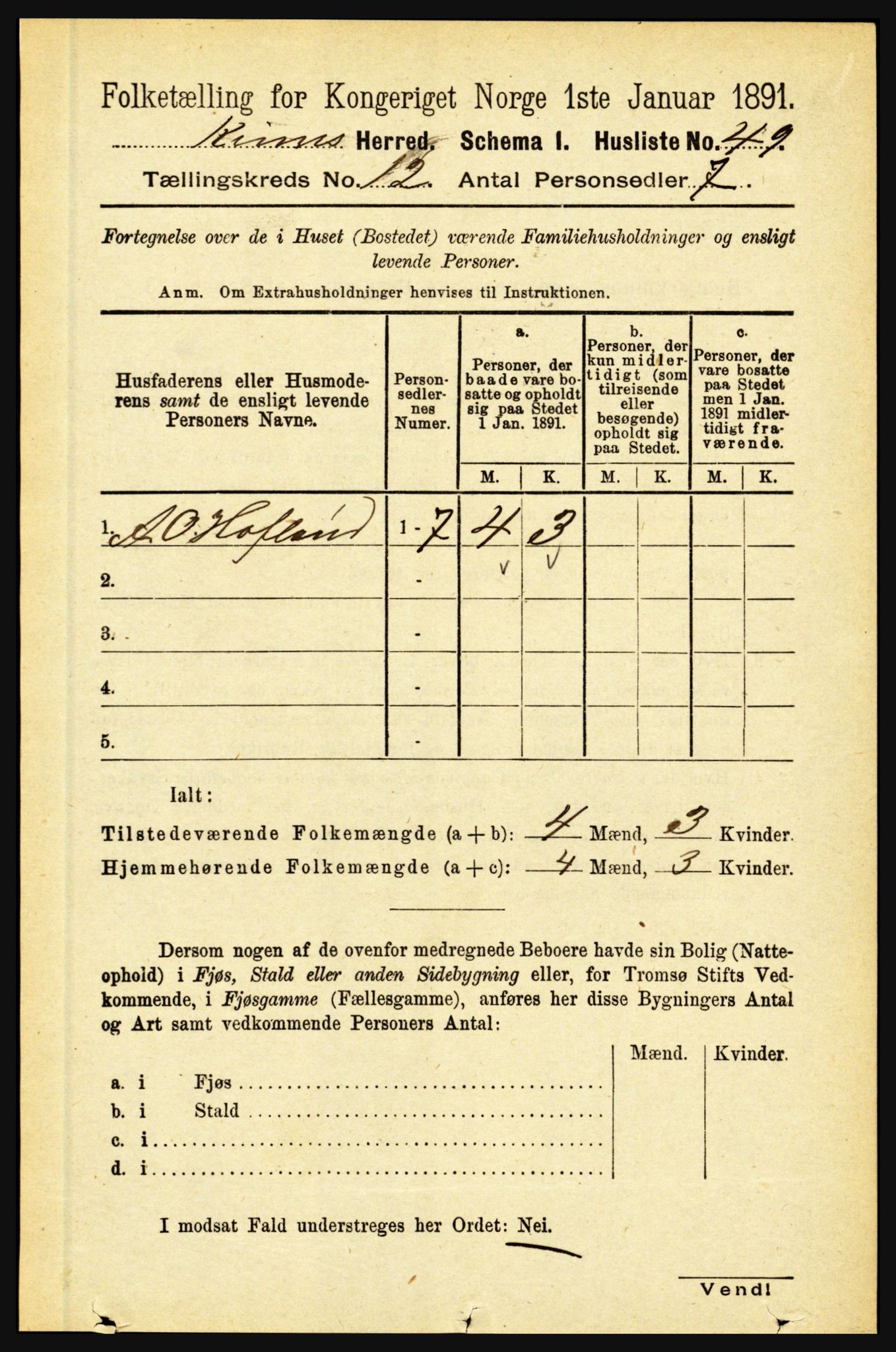 RA, Folketelling 1891 for 1437 Kinn herred, 1891, s. 4479