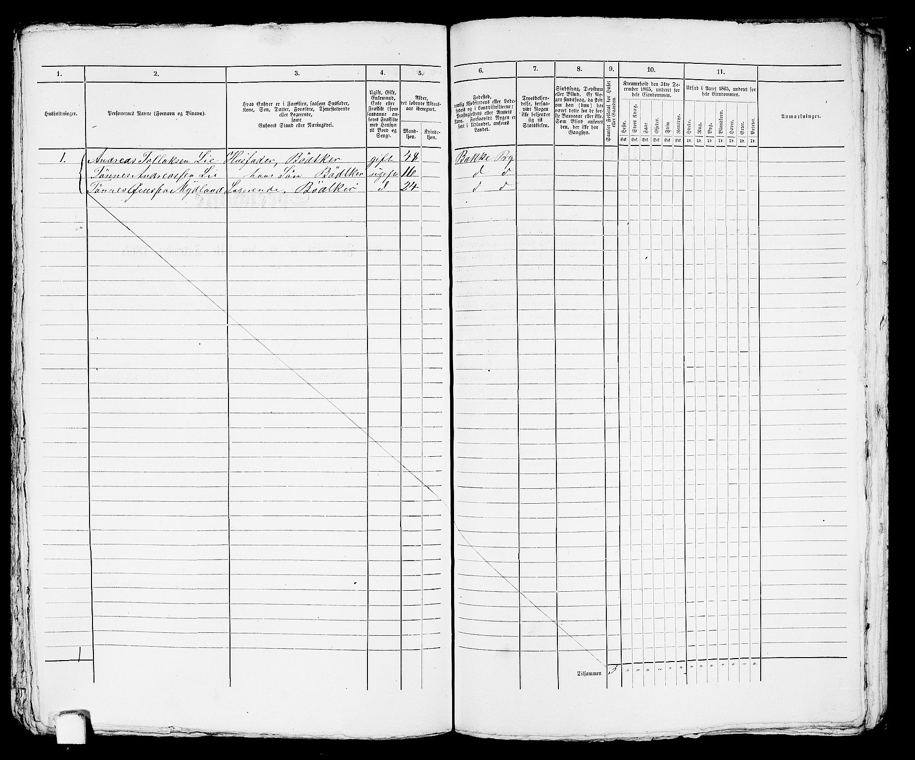 RA, Folketelling 1865 for 1106B Torvastad prestegjeld, Haugesund ladested, 1865, s. 536