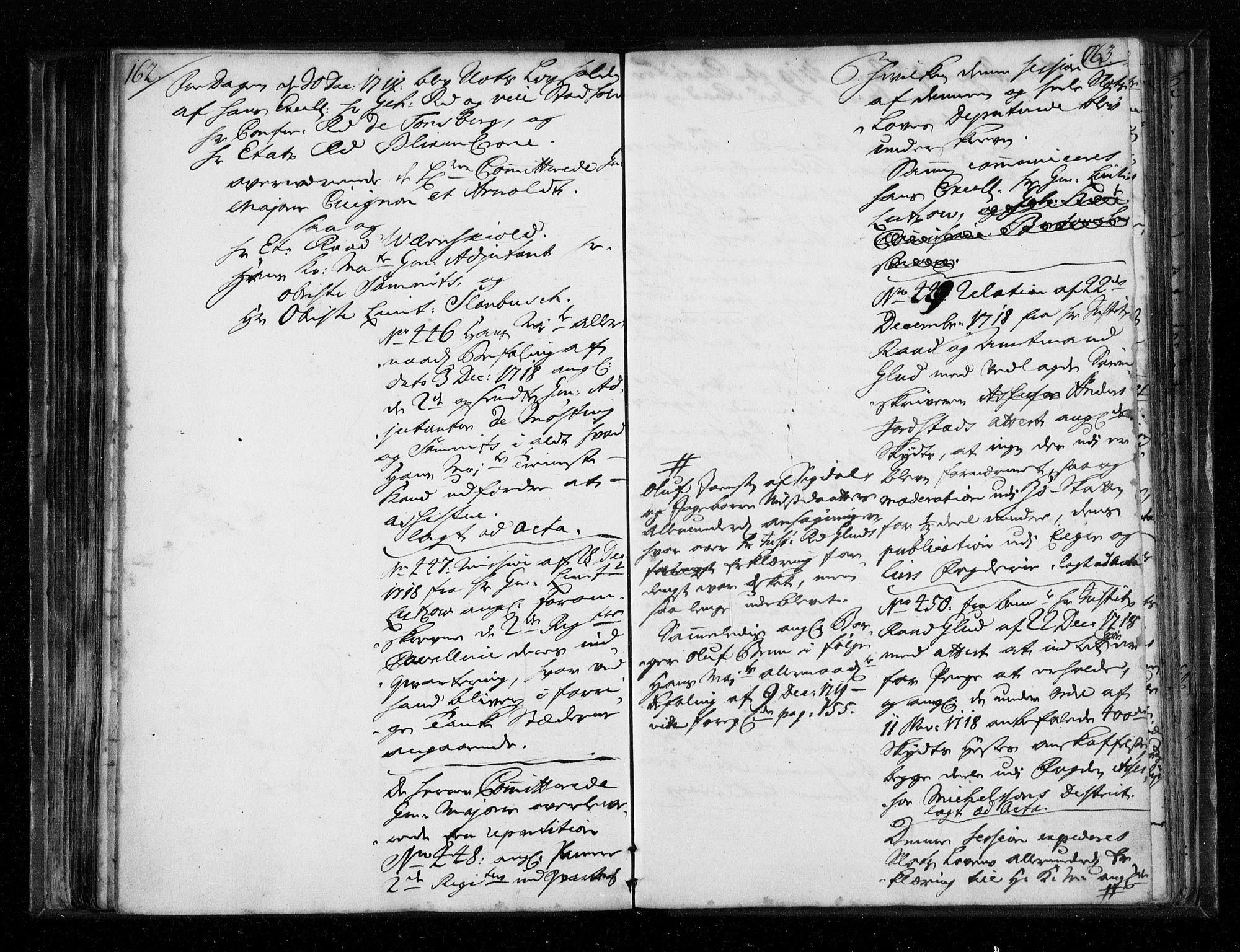Stattholderembetet 1572-1771, AV/RA-EA-2870/Aa/L0009: Voteringsprotokoll (konseptprotokoll), 1718-1719, s. 162-163