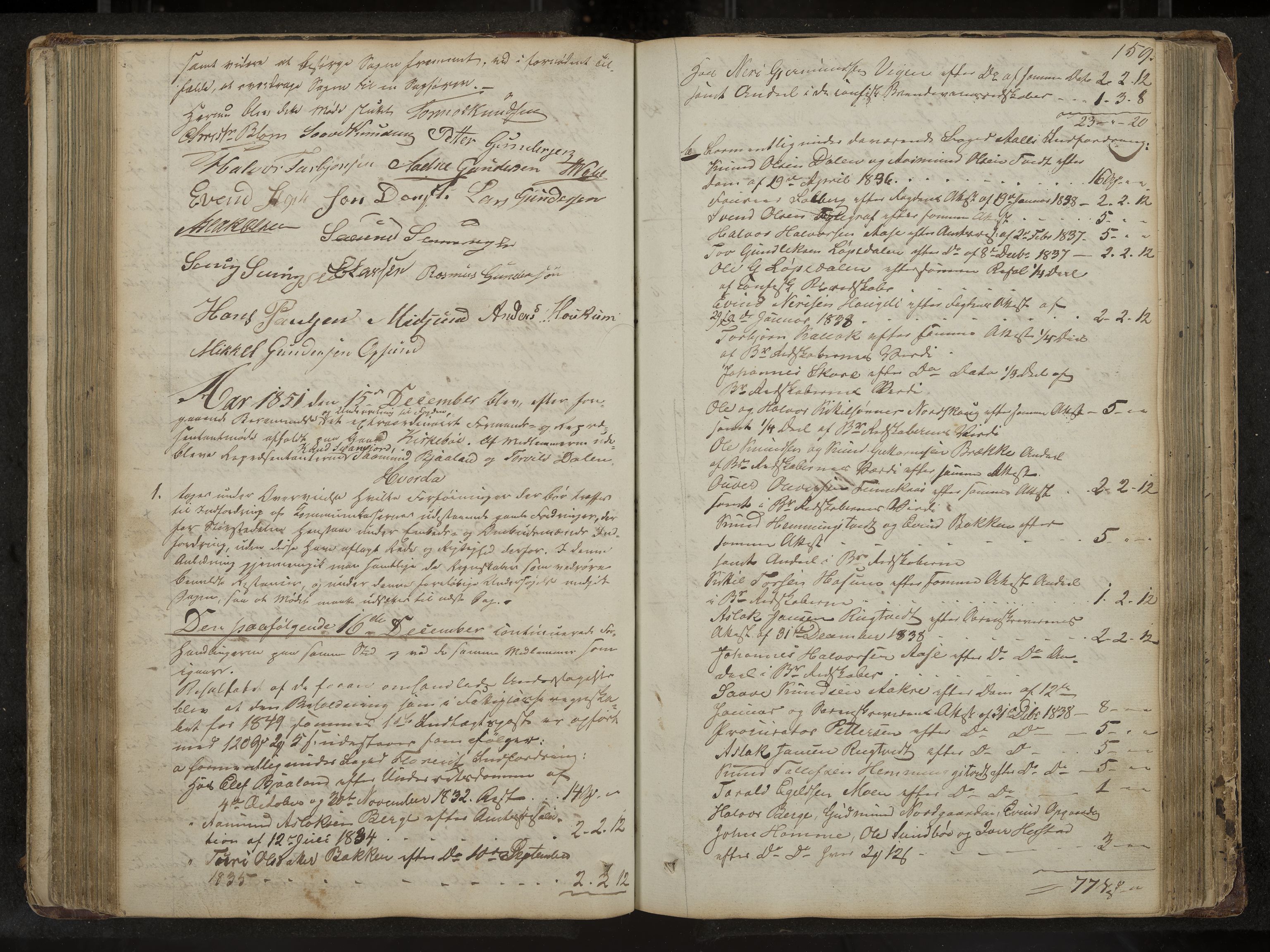 Kviteseid formannskap og sentraladministrasjon, IKAK/0829021/A/Aa/L0001: Møtebok med register, 1837-1866, s. 159