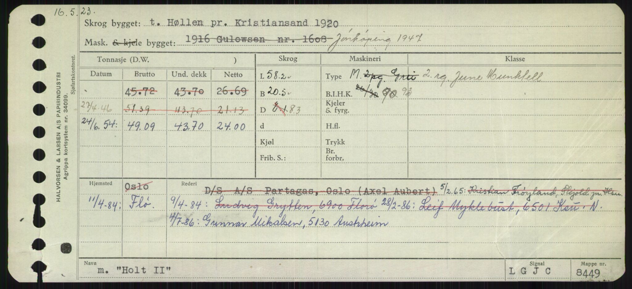 Sjøfartsdirektoratet med forløpere, Skipsmålingen, RA/S-1627/H/Ha/L0003/0001: Fartøy, Hilm-Mar / Fartøy, Hilm-Kol, s. 73