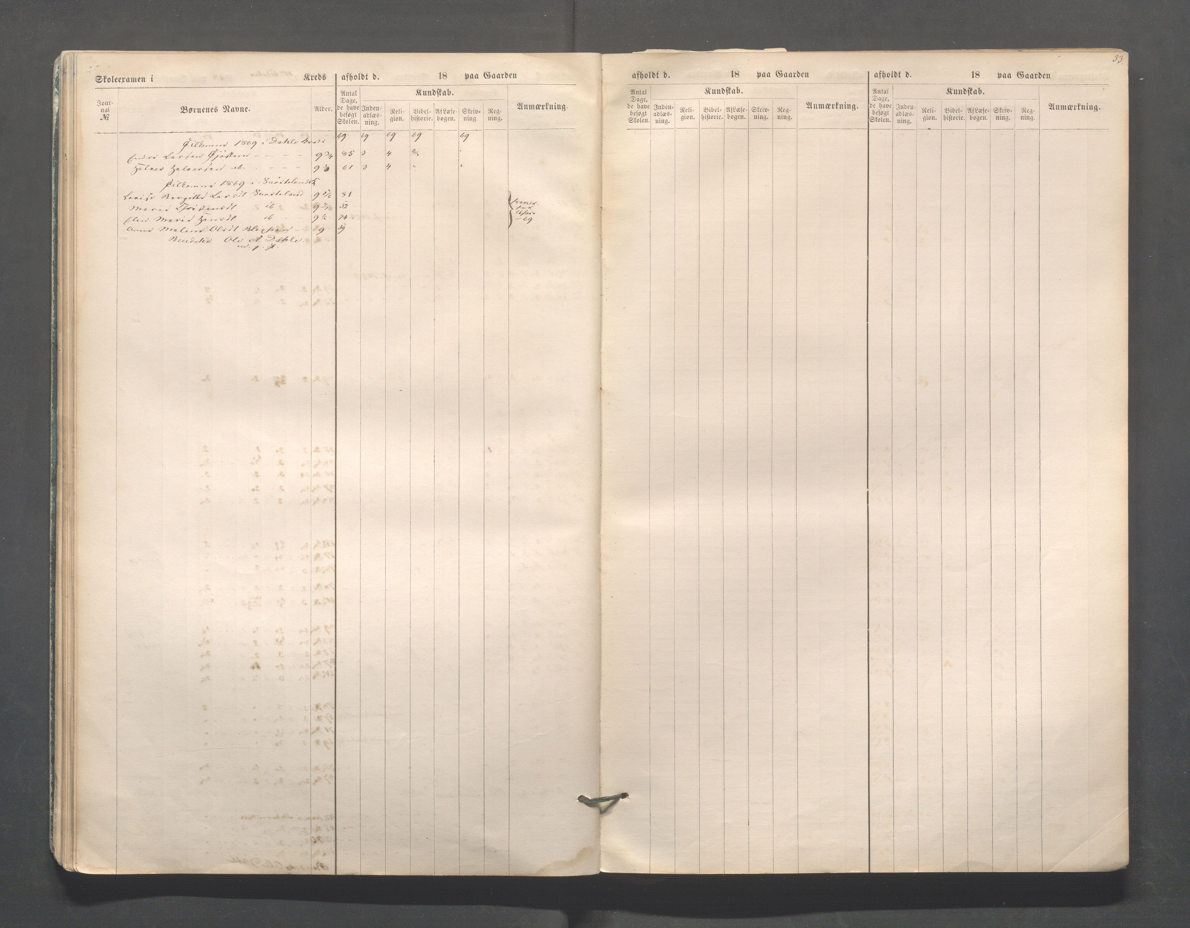 Skudenes kommune - Skudenes skole, IKAR/A-298/I/L0002: Eksamen, 1864-1883, s. 33