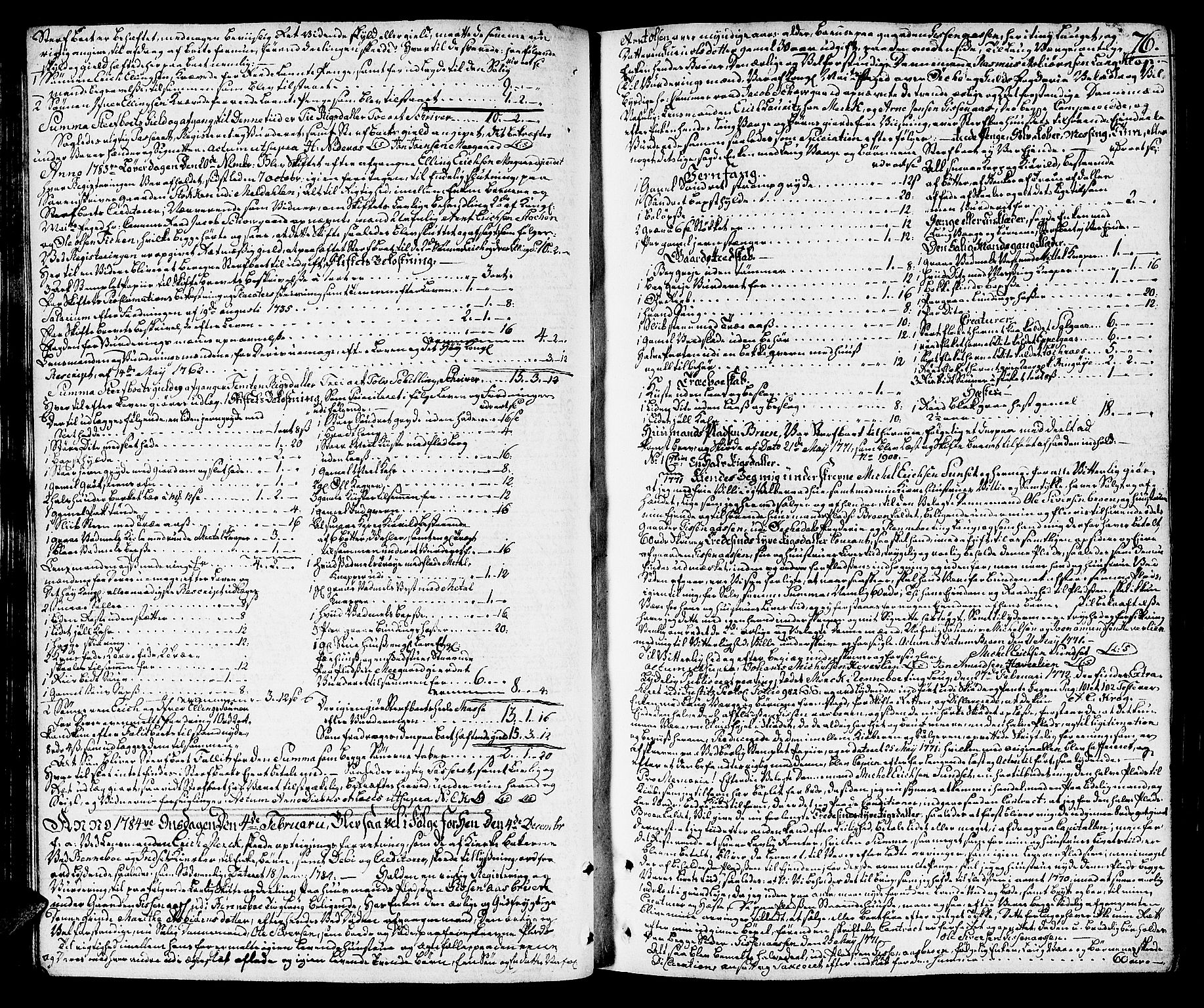 Orkdal sorenskriveri, SAT/A-4169/1/3/3Aa/L0008: Skifteprotokoller, 1782-1796, s. 75b-76a