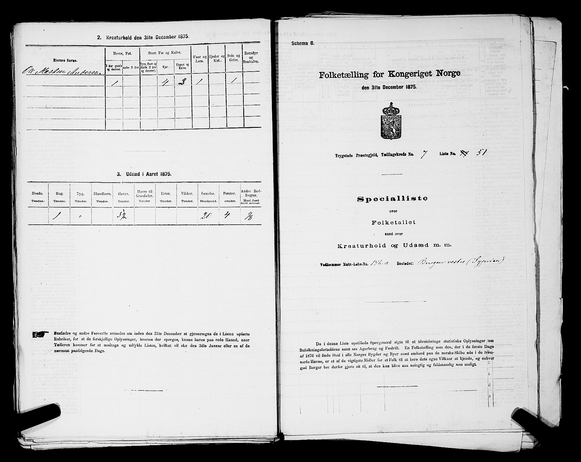 RA, Folketelling 1875 for 0122P Trøgstad prestegjeld, 1875, s. 842