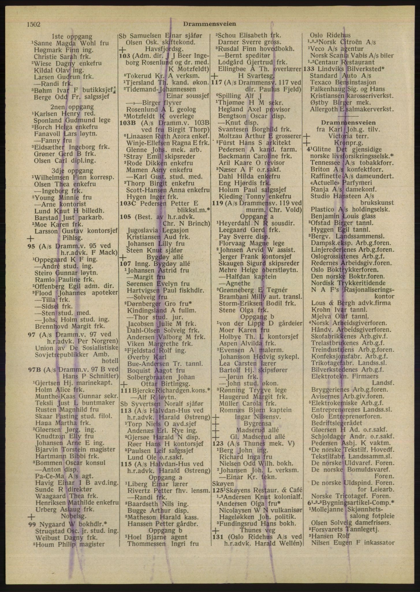 Kristiania/Oslo adressebok, PUBL/-, 1947, s. 1502