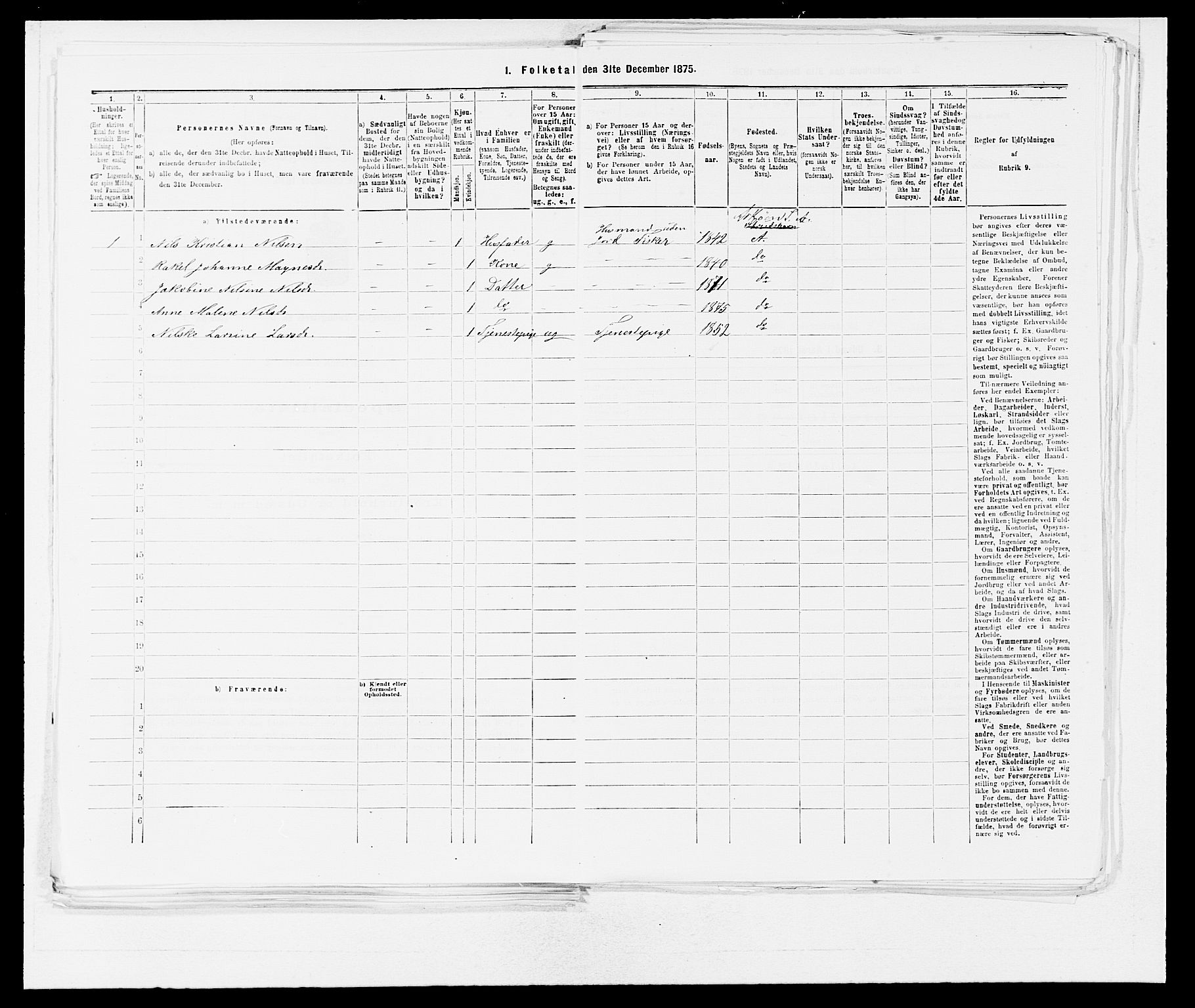 SAB, Folketelling 1875 for 1247P Askøy prestegjeld, 1875, s. 290