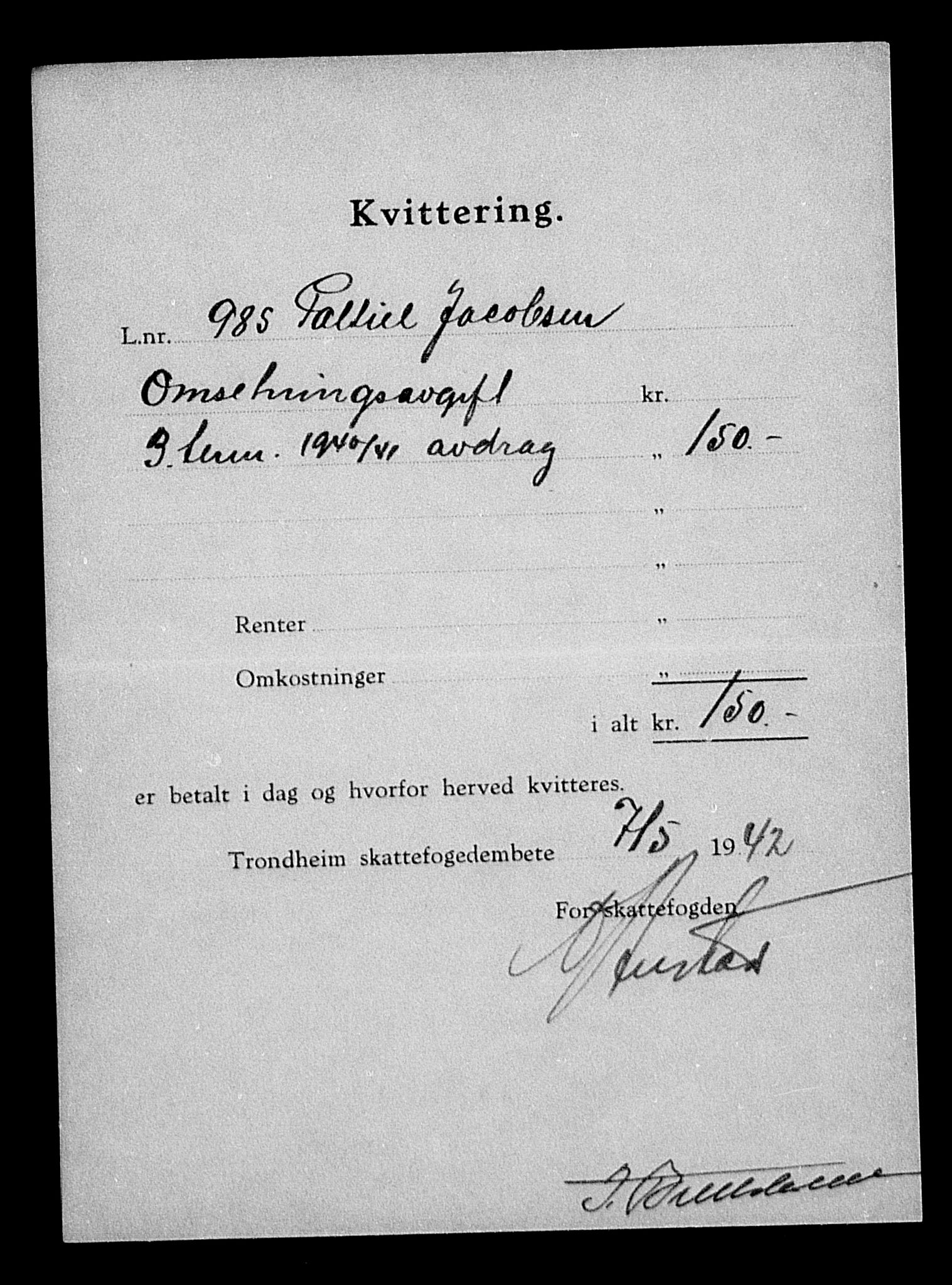 Justisdepartementet, Tilbakeføringskontoret for inndratte formuer, RA/S-1564/H/Hc/Hca/L0899: --, 1945-1947, s. 227