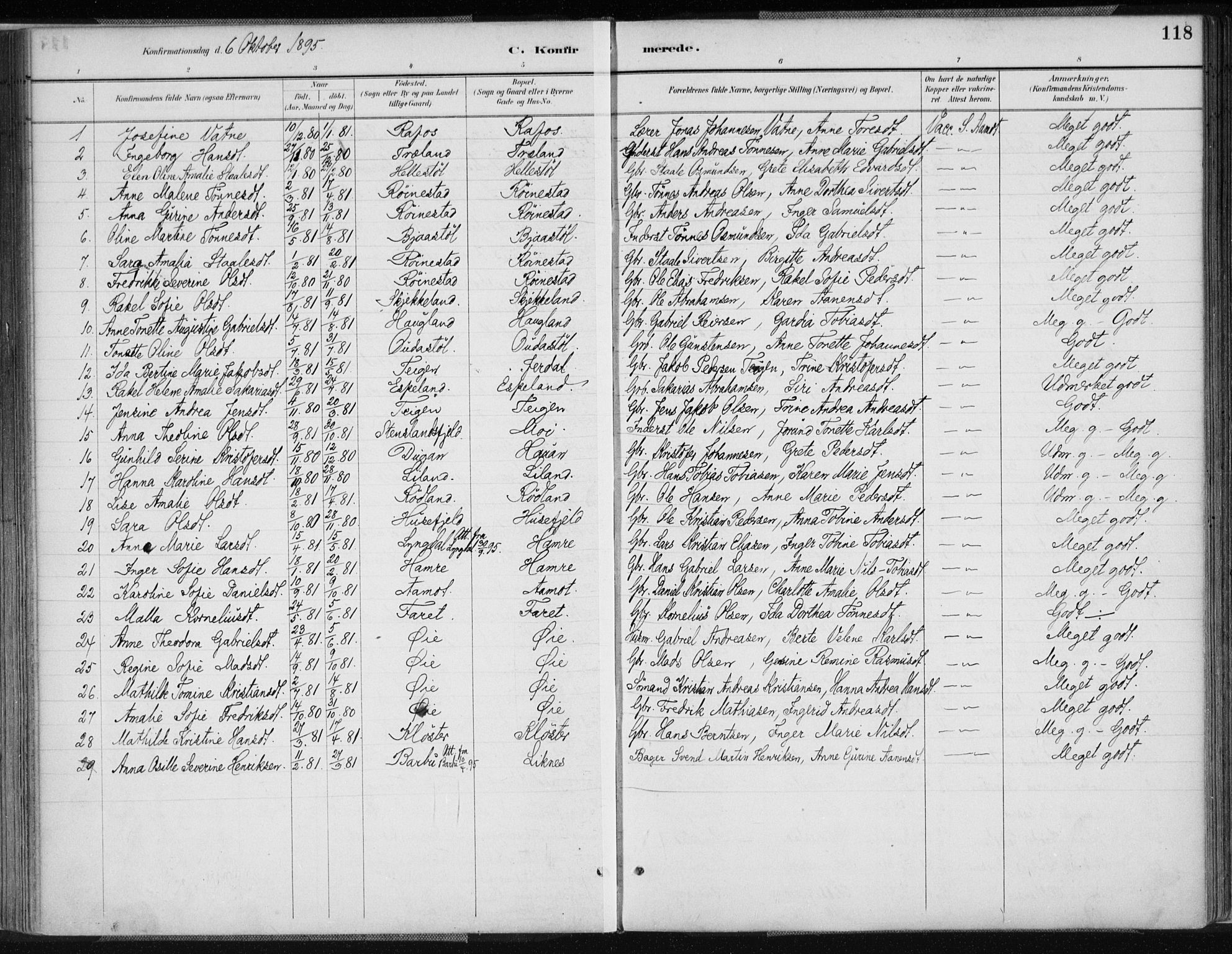 Kvinesdal sokneprestkontor, AV/SAK-1111-0026/F/Fa/Fab/L0008: Ministerialbok nr. A 8, 1886-1897, s. 118