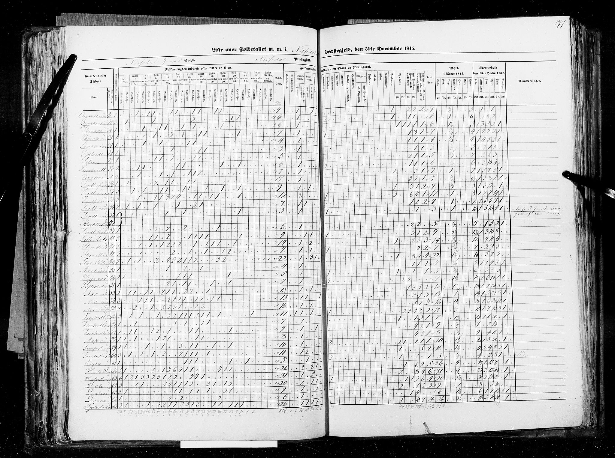 RA, Folketellingen 1845, bind 5: Bratsberg amt og Nedenes og Råbyggelaget amt, 1845, s. 177
